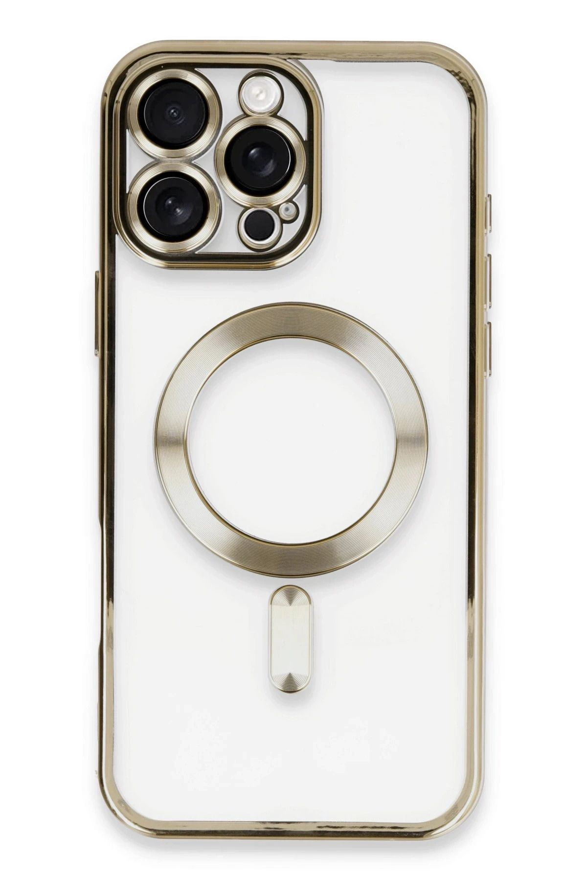 NewFace iPhone 16 Pro Kılıf Kross Magneticsafe Kapak - Gold HNZRN