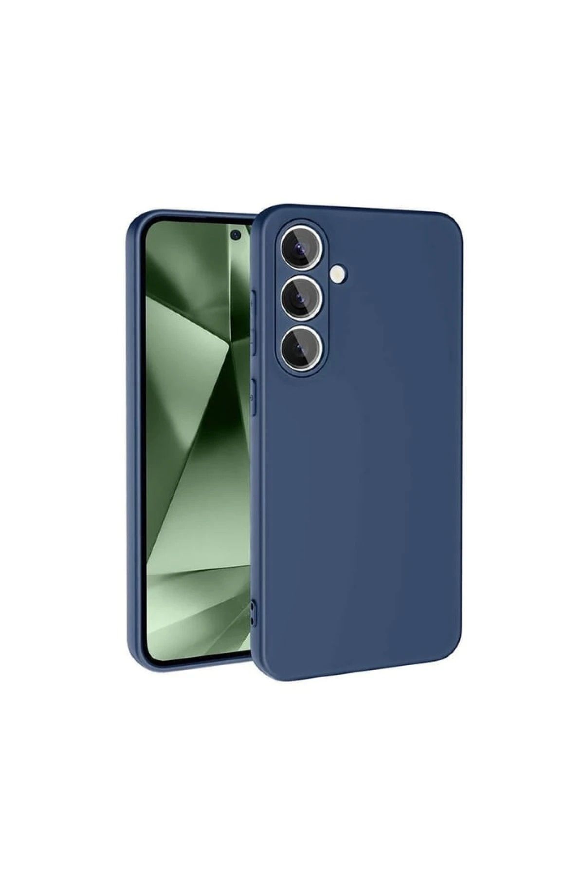 NewFace Galaxy S24 FE Uyumlu Kılıf Nano içi Kadife Silikon - Lacivert FERRG