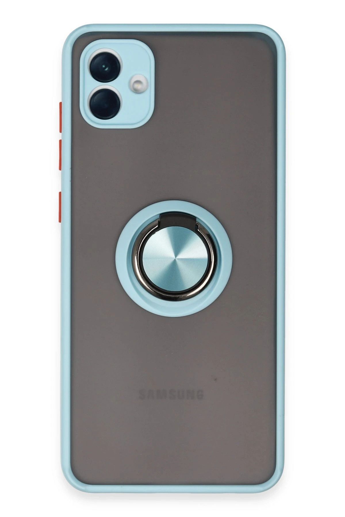 NewFace Samsung Galaxy A04 Kılıf Montreal Yüzüklü Silikon Kapak - Buz Mavi FERRG