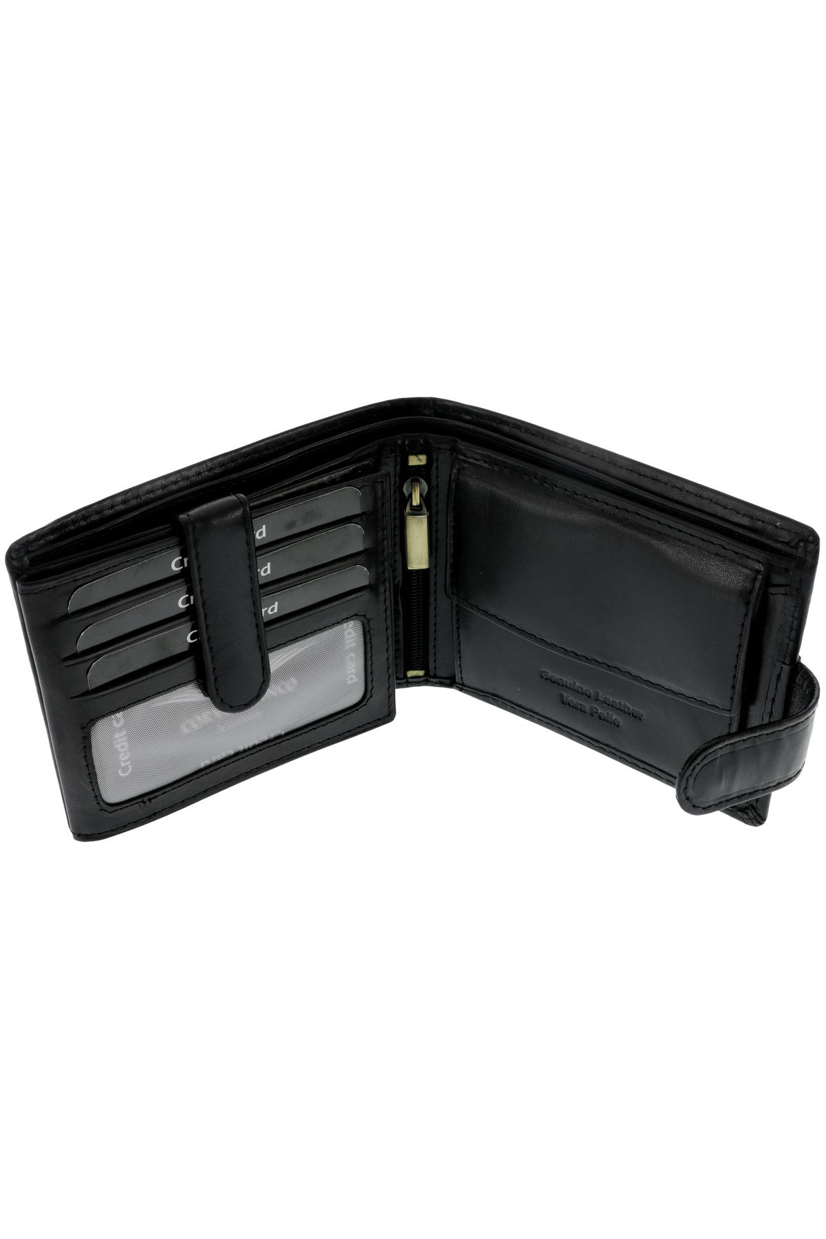 GiftExpress-Corvo Luxury Black Leather Men's Wallet 3