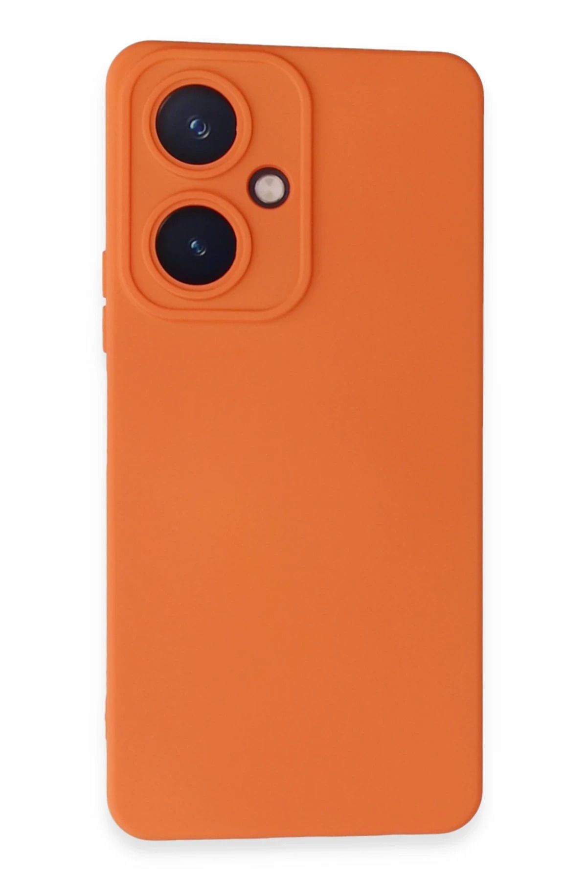 NewFace Vivo Y27 Uyumlu Kılıf Nano içi Kadife Silikon - Turuncu YNSMR