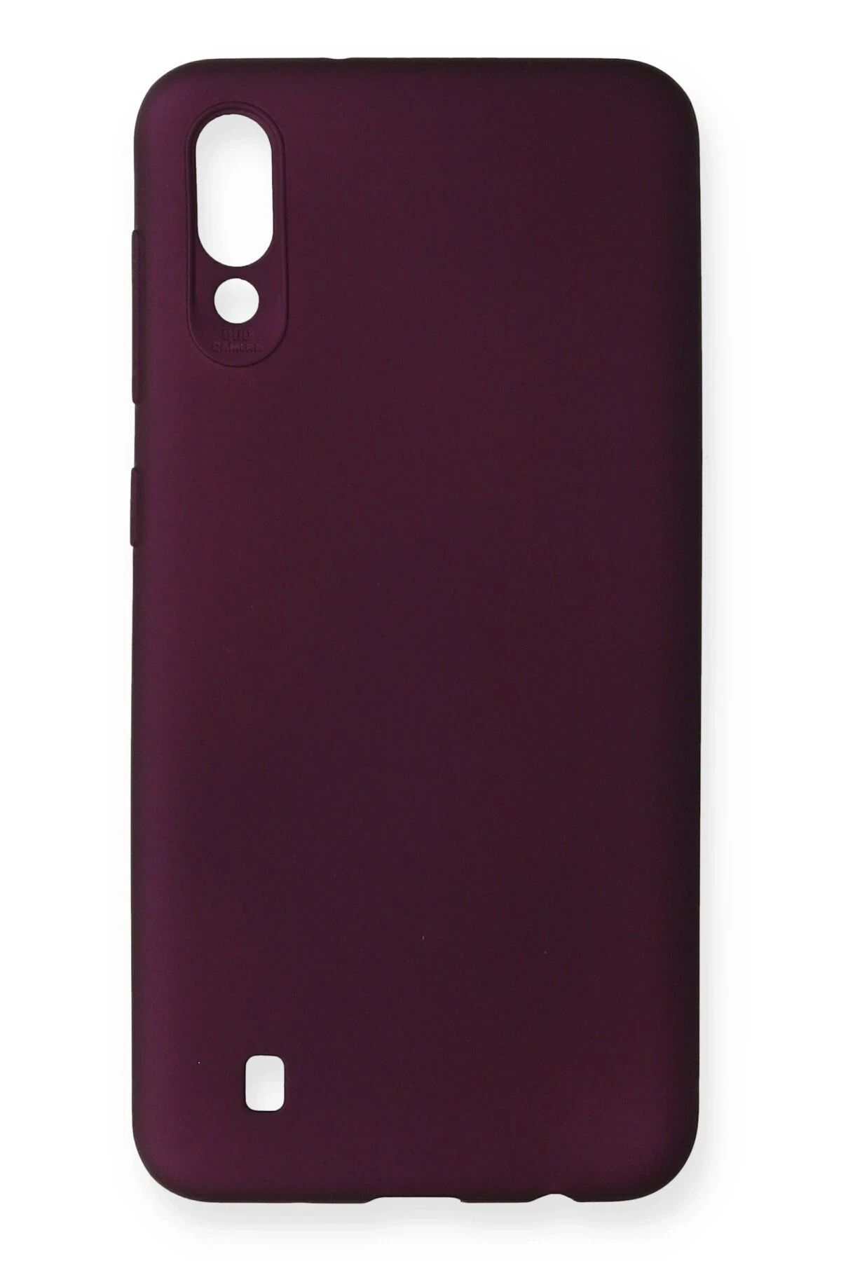 NewFace Samsung Galaxy M10 Kılıf First Silikon - Mürdüm HNZRN