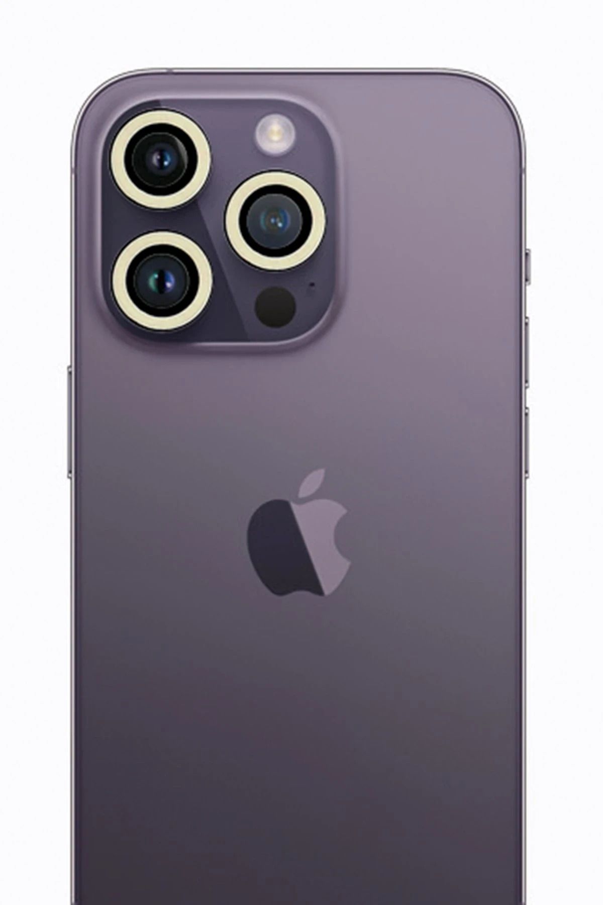 NewFace iPhone 12 Pro Max Uyumlu Neon Fosforlu Kamera Lens - Beyaz DRSTR