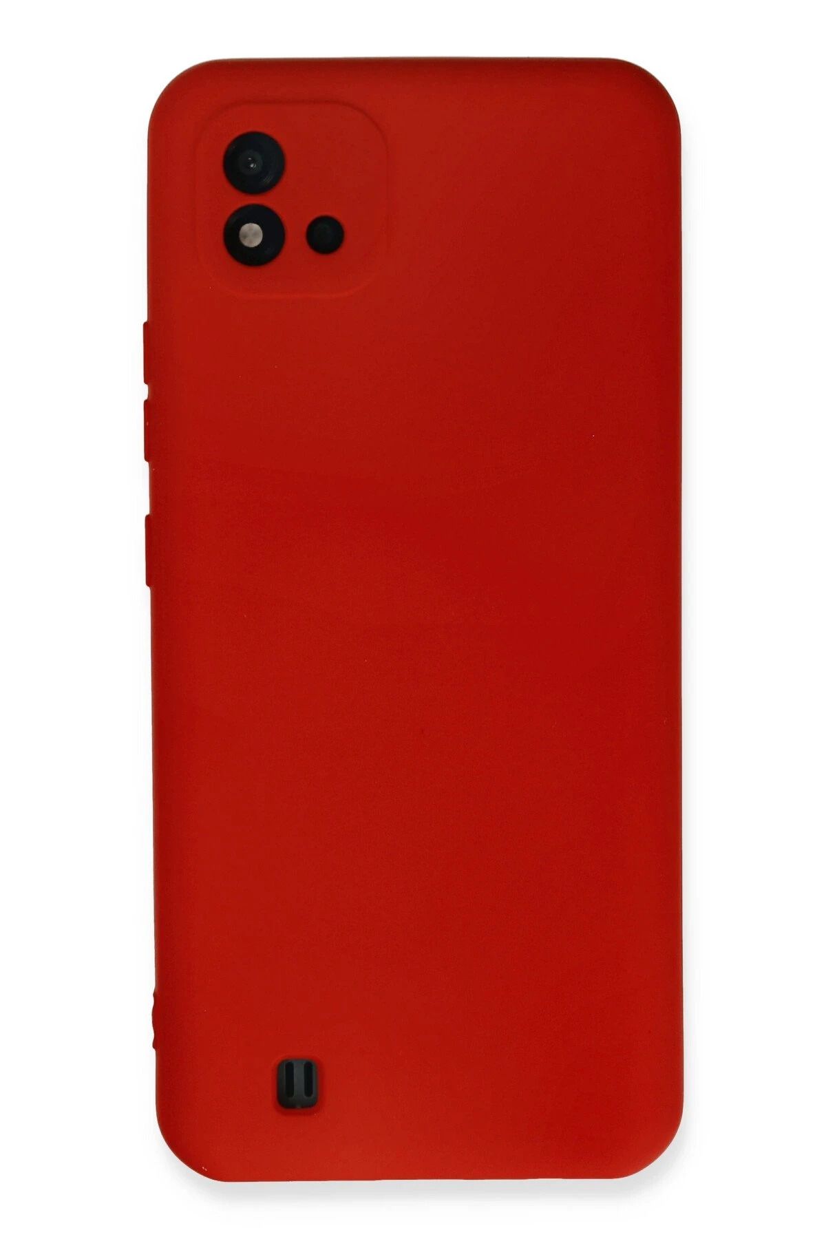 NewFace Realme C11 2021 Kılıf Nano içi Kadife Silikon - Kırmızı YNSMR