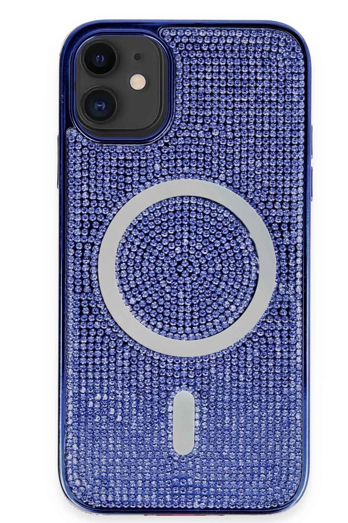 NewFace iPhone 11 Kılıf Diamond Magsafe Kapak - Lacivert INSLM