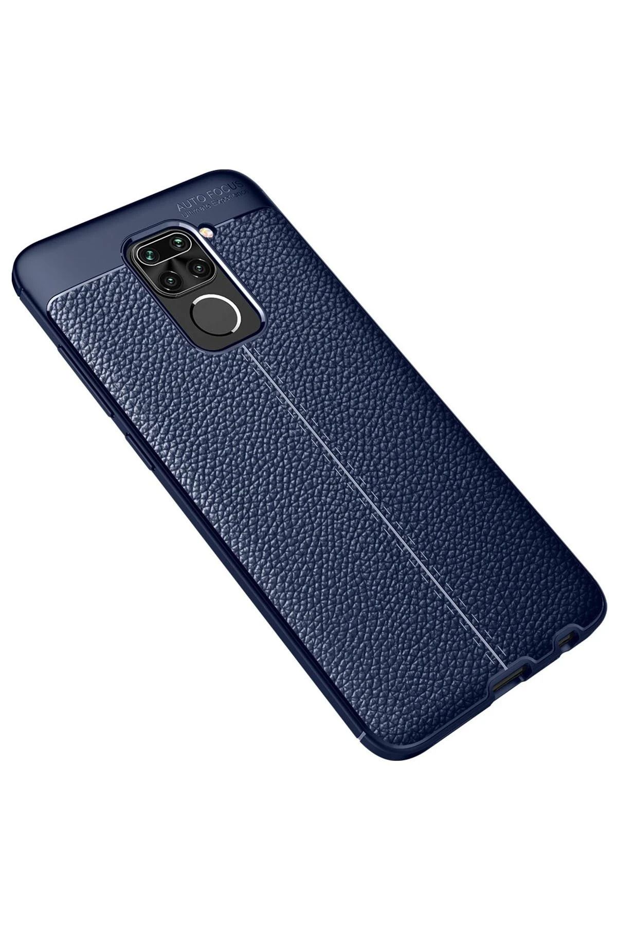 NewFace Xiaomi Redmi Note 9 Kılıf Auto Focus Kapak - Lacivert BSTMY