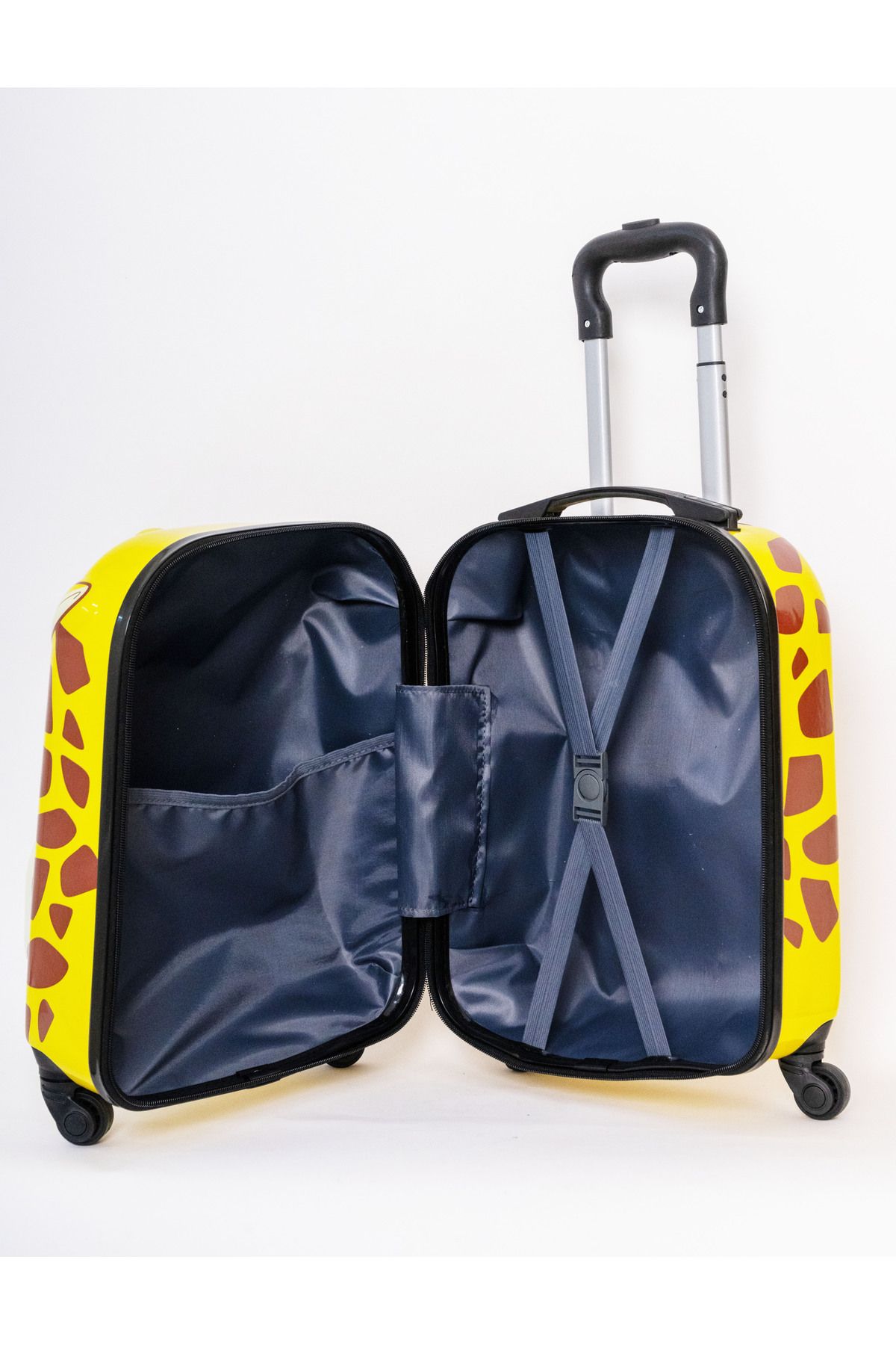 Mnuk-Giraffe Hard-Sided Polycarbonate Kids Trolley Bag-16 Inches- Yellow 4