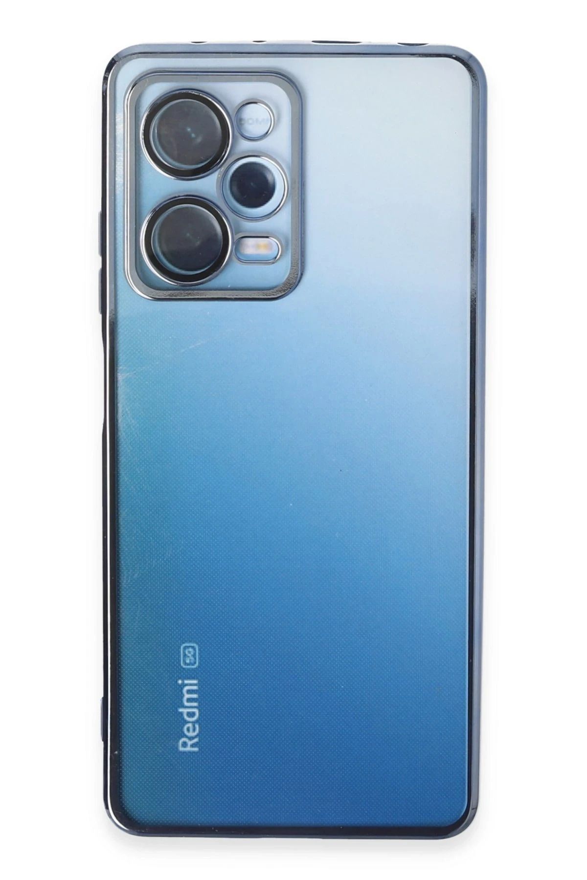 NewFace Xiaomi Redmi Note 12 Pro 5G Kılıf Lensli Silikon - Açık Mavi BSTMY