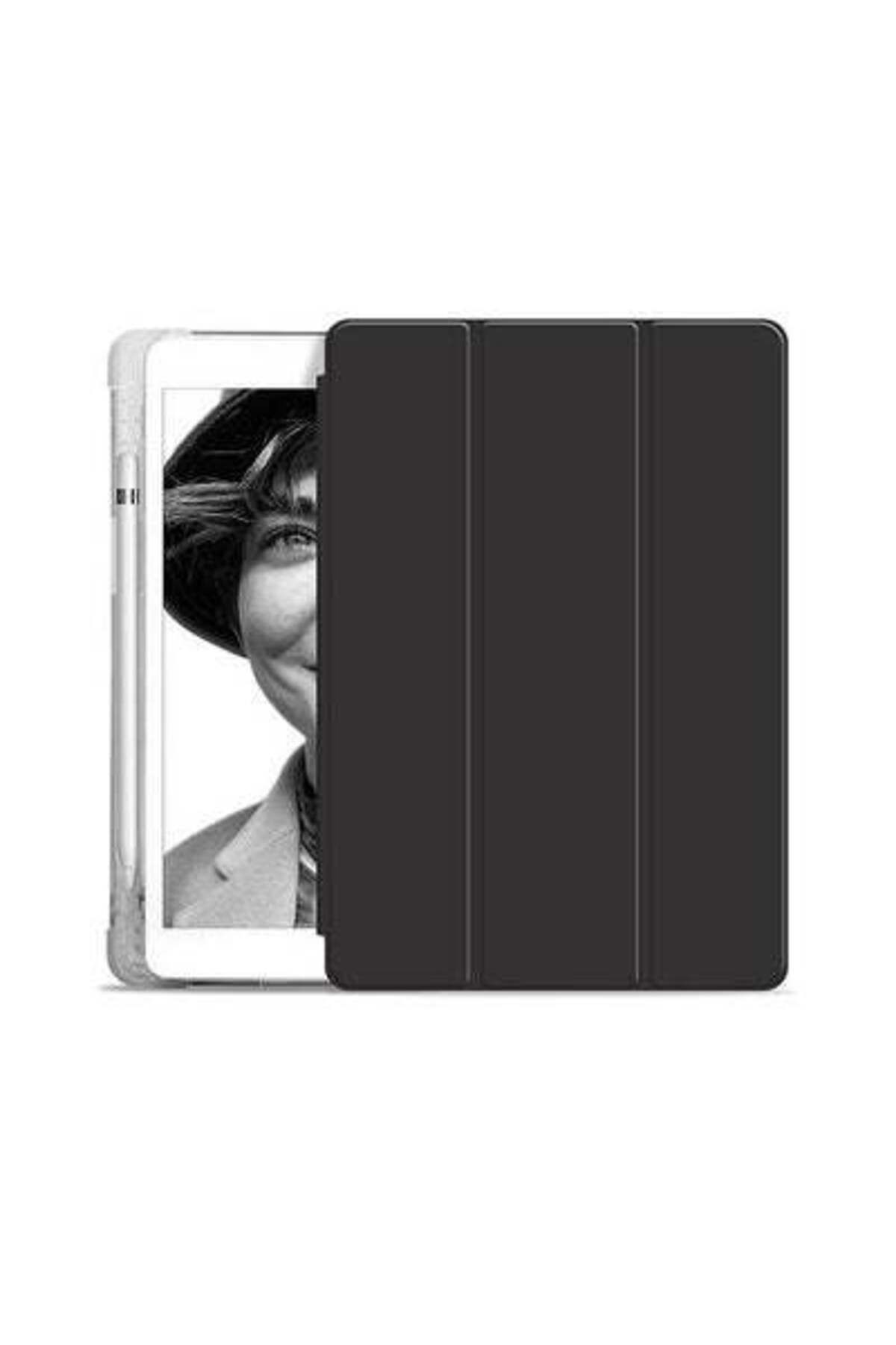 HALAMODO-Slim Stand Hard Back Shell Protective Cover Case For iPad 10.2 Inch 2021 Black 1