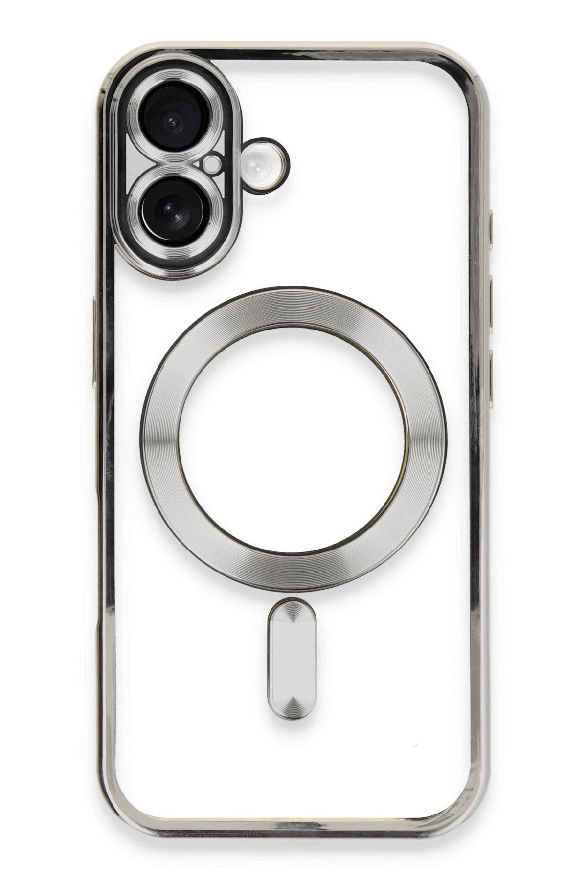 NewFace iPhone 16 Plus Kılıf Kross Magneticsafe Kapak - Gümüş HNZRN