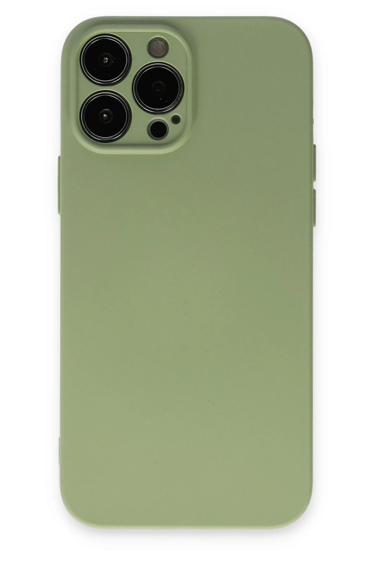 NewFace iPhone 13 Pro Kılıf Nano içi Kadife Silikon - Yeşil JOJUA
