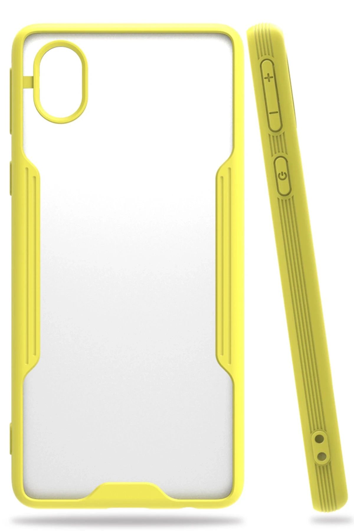 NewFace Samsung Galaxy A01 Core Kılıf Platin Silikon - Sarı JOJUA