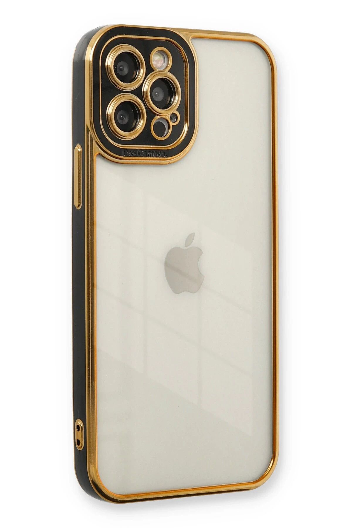 NewFace iPhone 12 Pro Kılıf Liva Lens Silikon - Siyah INSLM