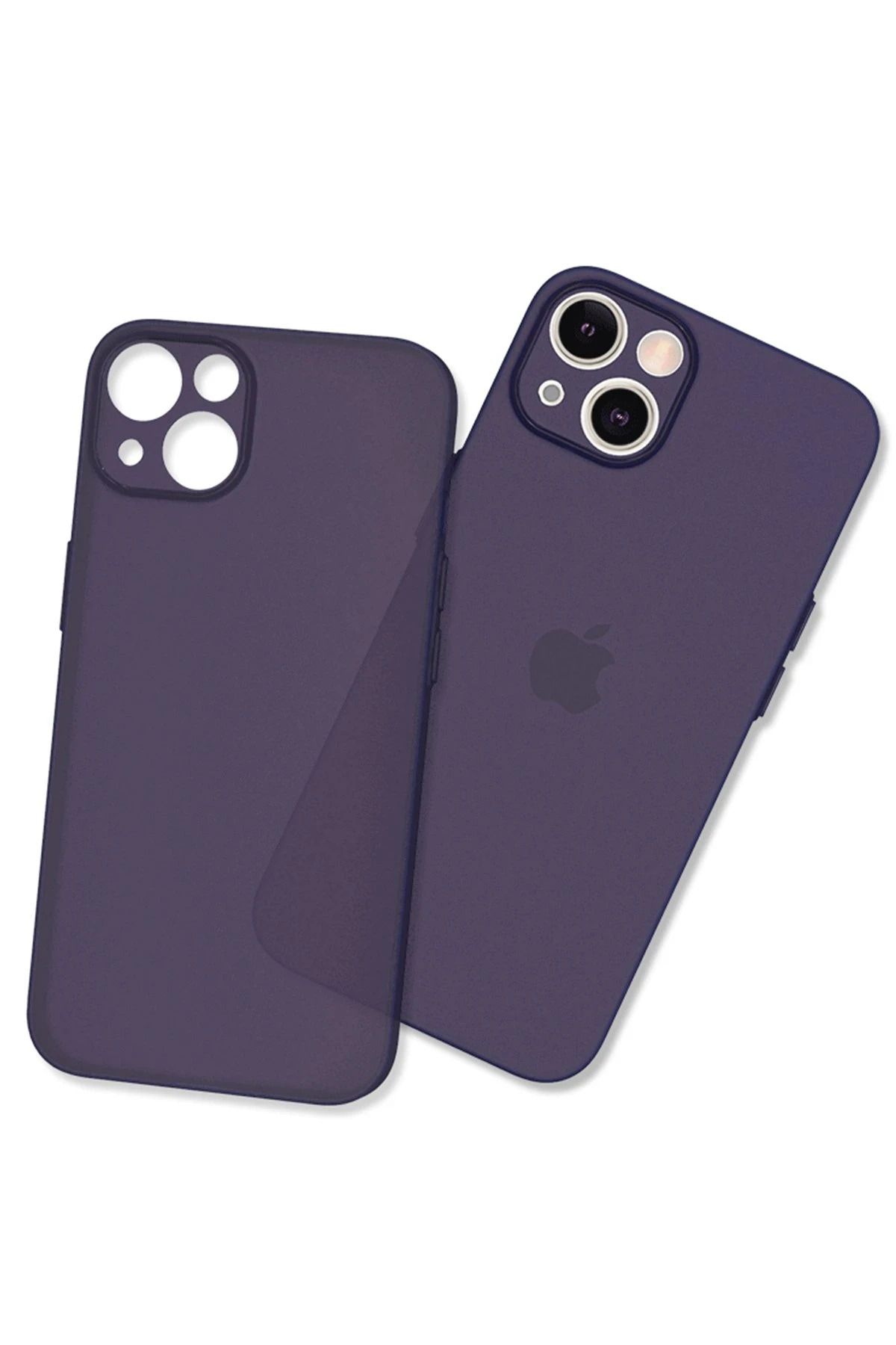 NewFace iPhone 14 Plus Kılıf Silikon - Koyu Mor FLKRY