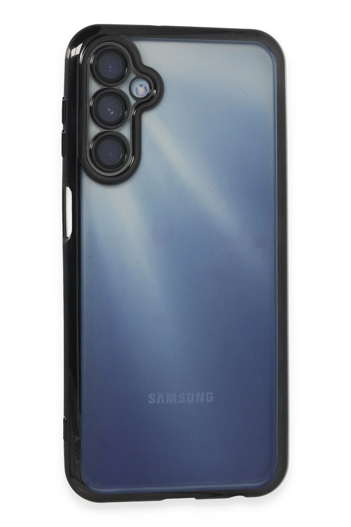 NewFace Samsung Galaxy A15 4G Kılıf Lensli Silikon - Siyah JOJUA