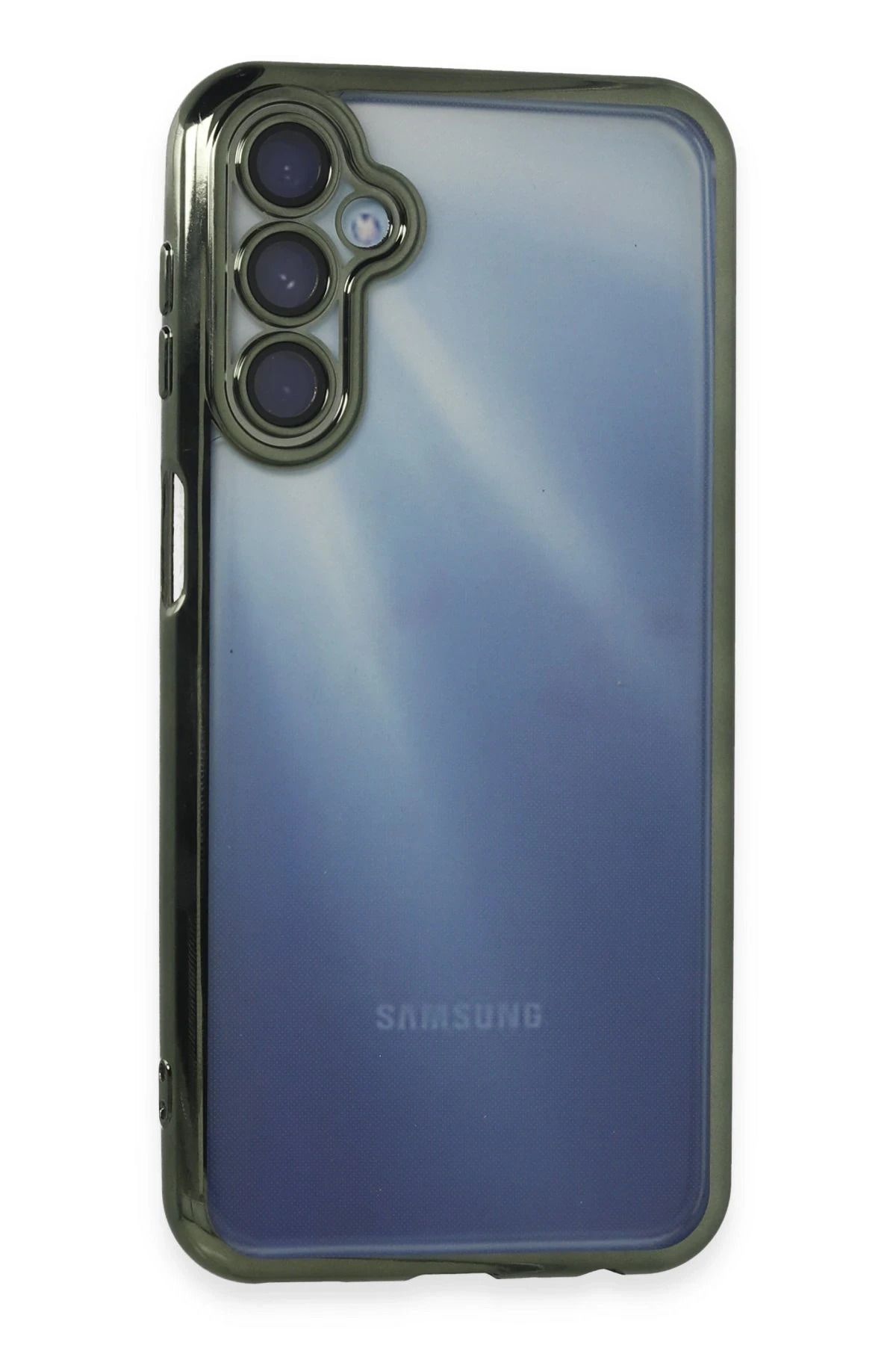 NewFace Samsung Galaxy A25 5G Kılıf Lensli Silikon - Yeşil JOJUA