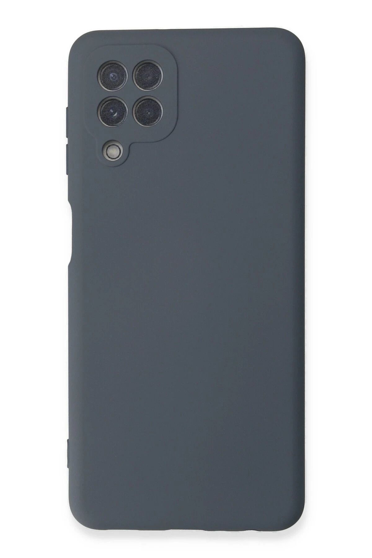NewFace Galaxy A22 uyumlu Kılıf Nano içi Kadife Silikon - Gri INSLM
