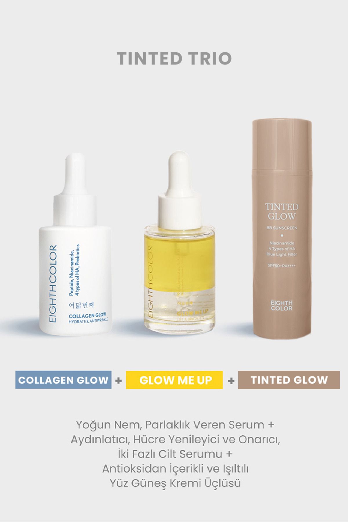EIGHTH COLOR Tinted Trio: Supernatural + Glow Me Up + Tinted Glow