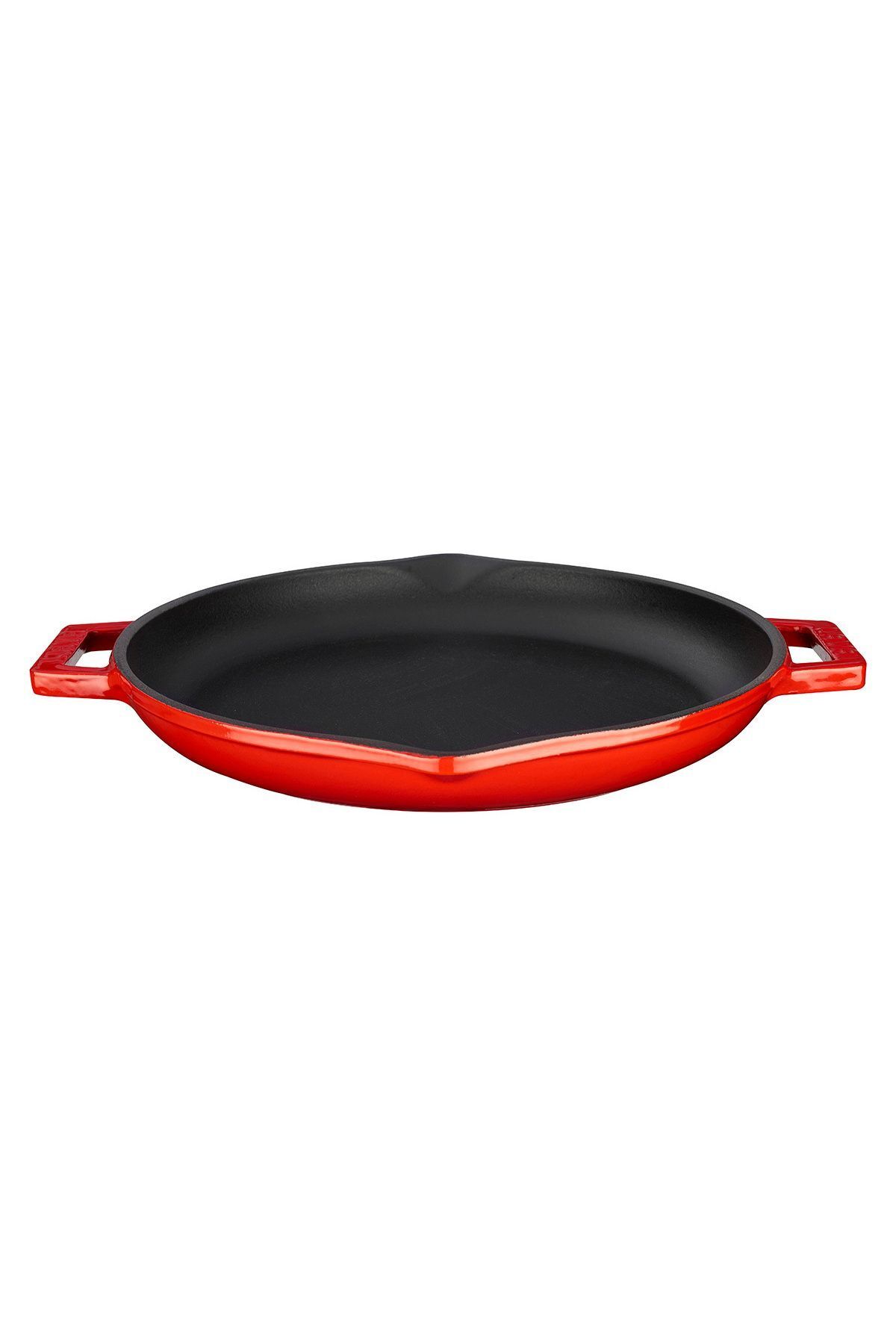 Lava Döküm Yuvarlak Kızartma Tavası Döküm Demir Yekpare Çift Kulplu Çap(Ø)30cm.