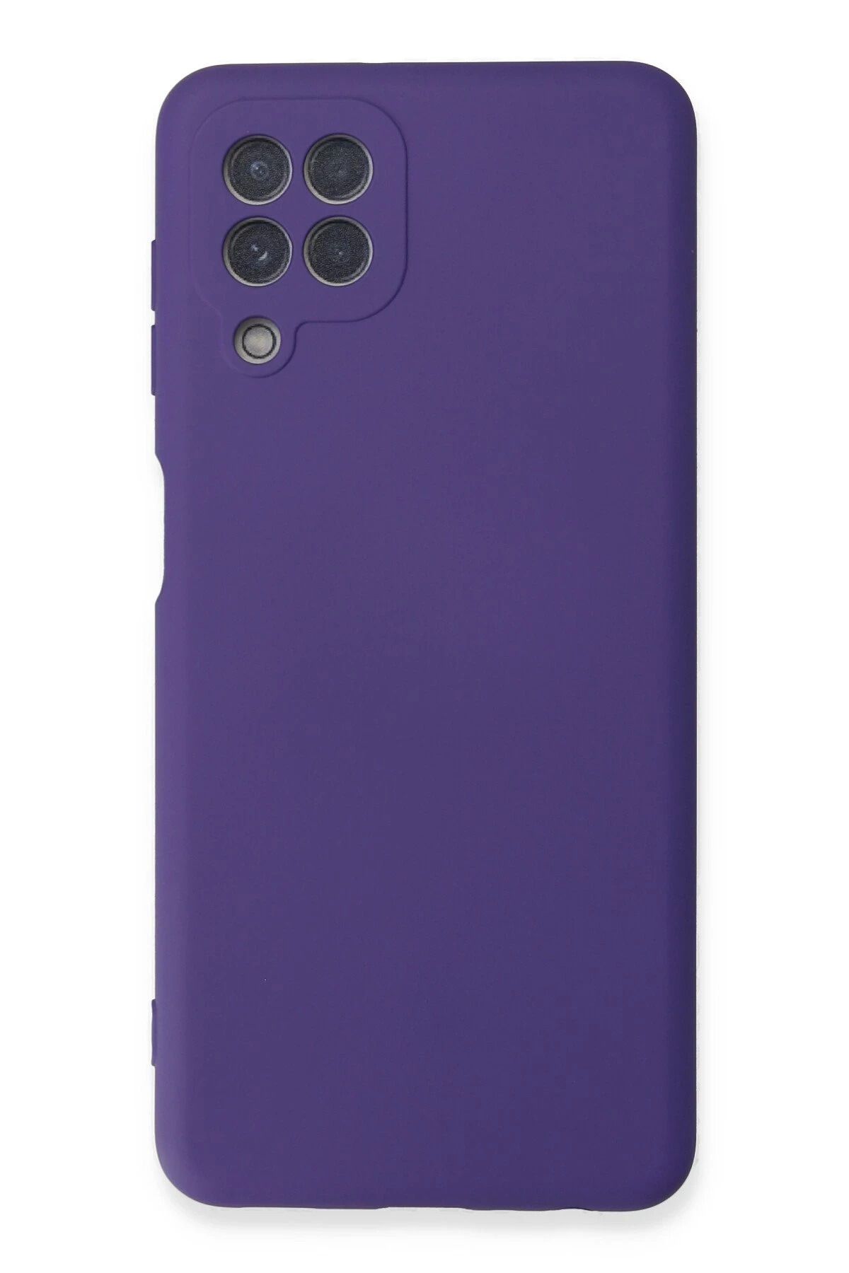 NewFace Galaxy A22 Uyumlu Kılıf Nano içi Kadife Silikon - Mor INSLM