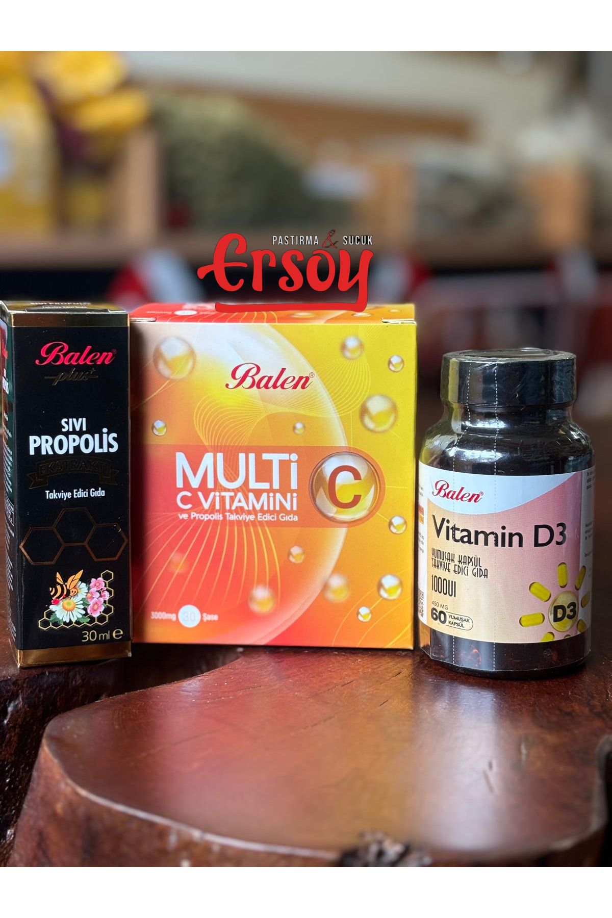 Balen Set – C Vitamini, D3, Sıvı Propolis – 3’lü Takviye Kombinasyonu