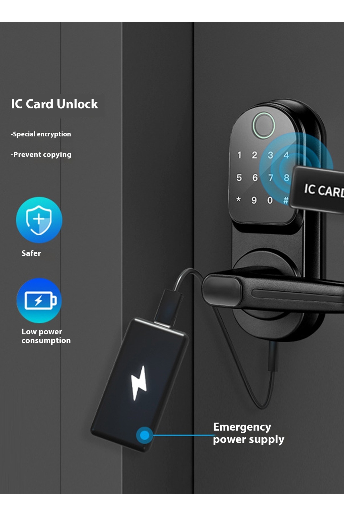 sharpdo-Intelligent Security Encryption Free Hole Fingerprint Lock Password Lock Electronic Lock 3
