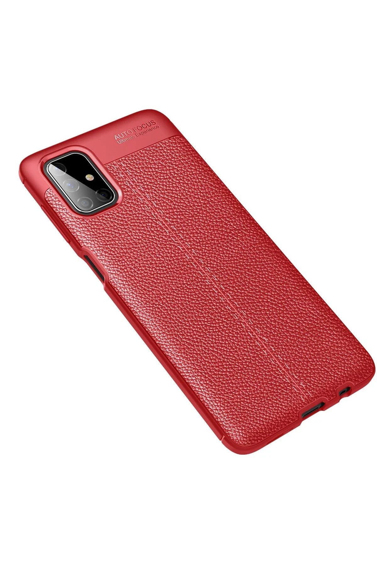 NewFace Samsung Galaxy M51 Kılıf Auto Focus Kapak - Kırmızı JOJUA
