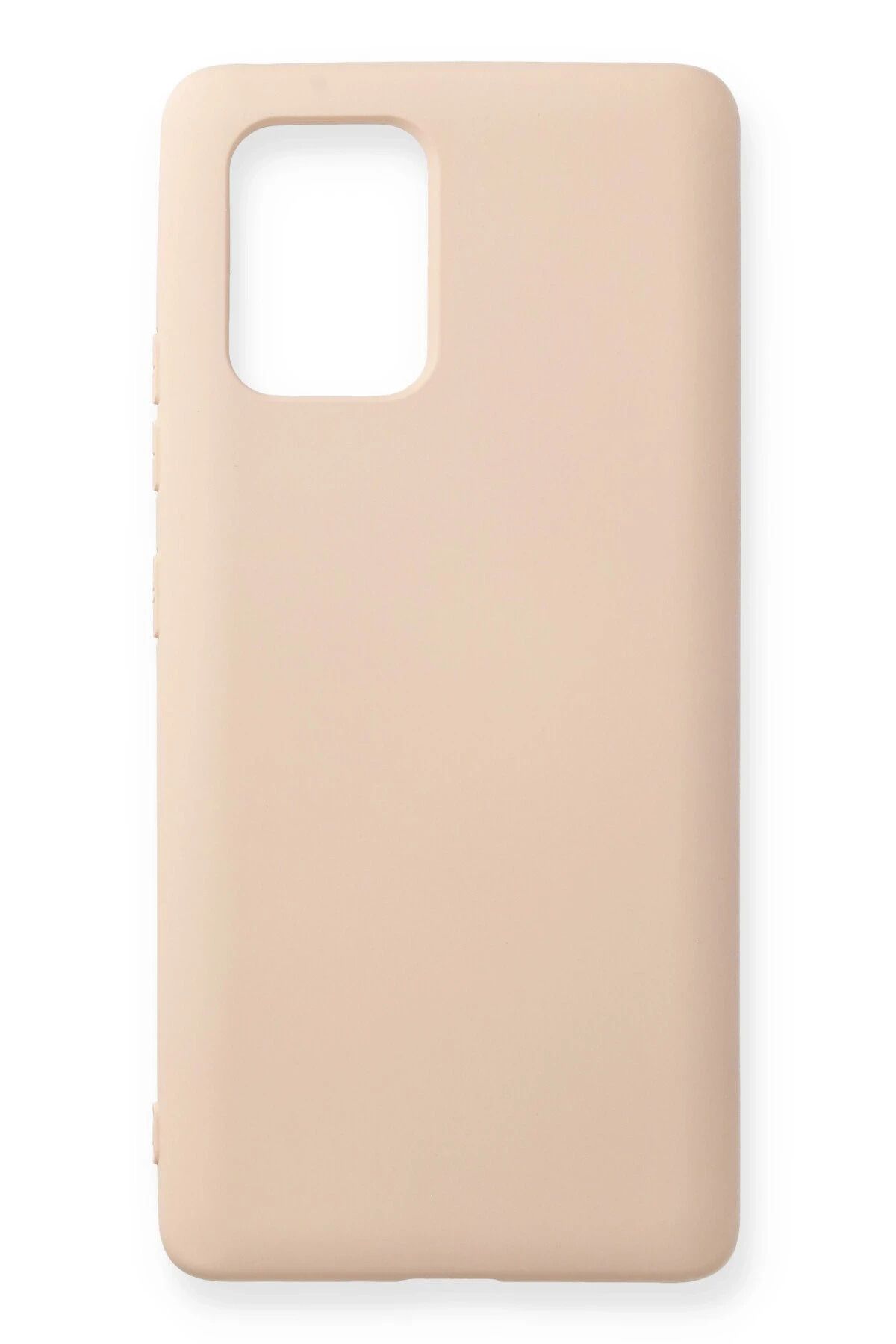 NewFace Galaxy A91 / S10 LiteUyumlu   Kılıf Nano içi Kadife Silikon - Pudra BSTMY
