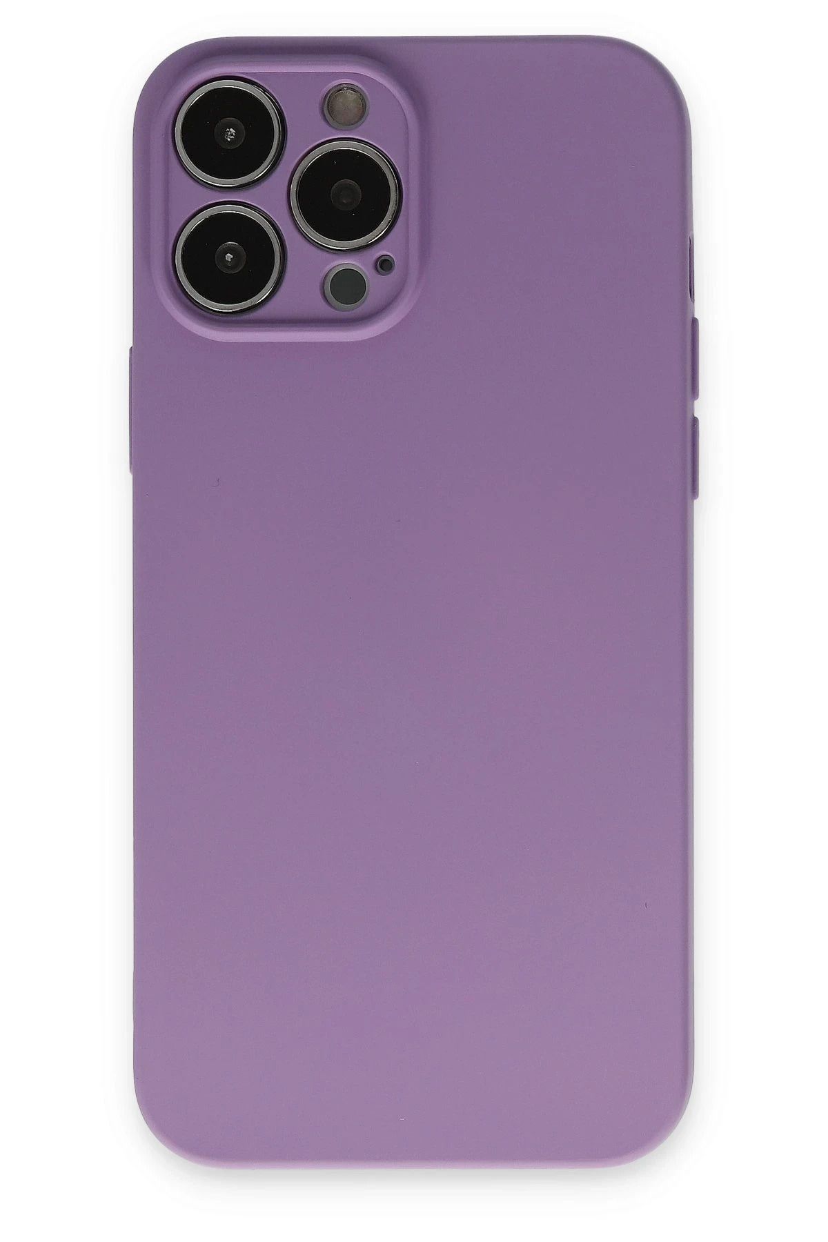 NewFace iPhone 13 Pro Kılıf Nano içi Kadife Silikon - Koyu Lila NRMSA