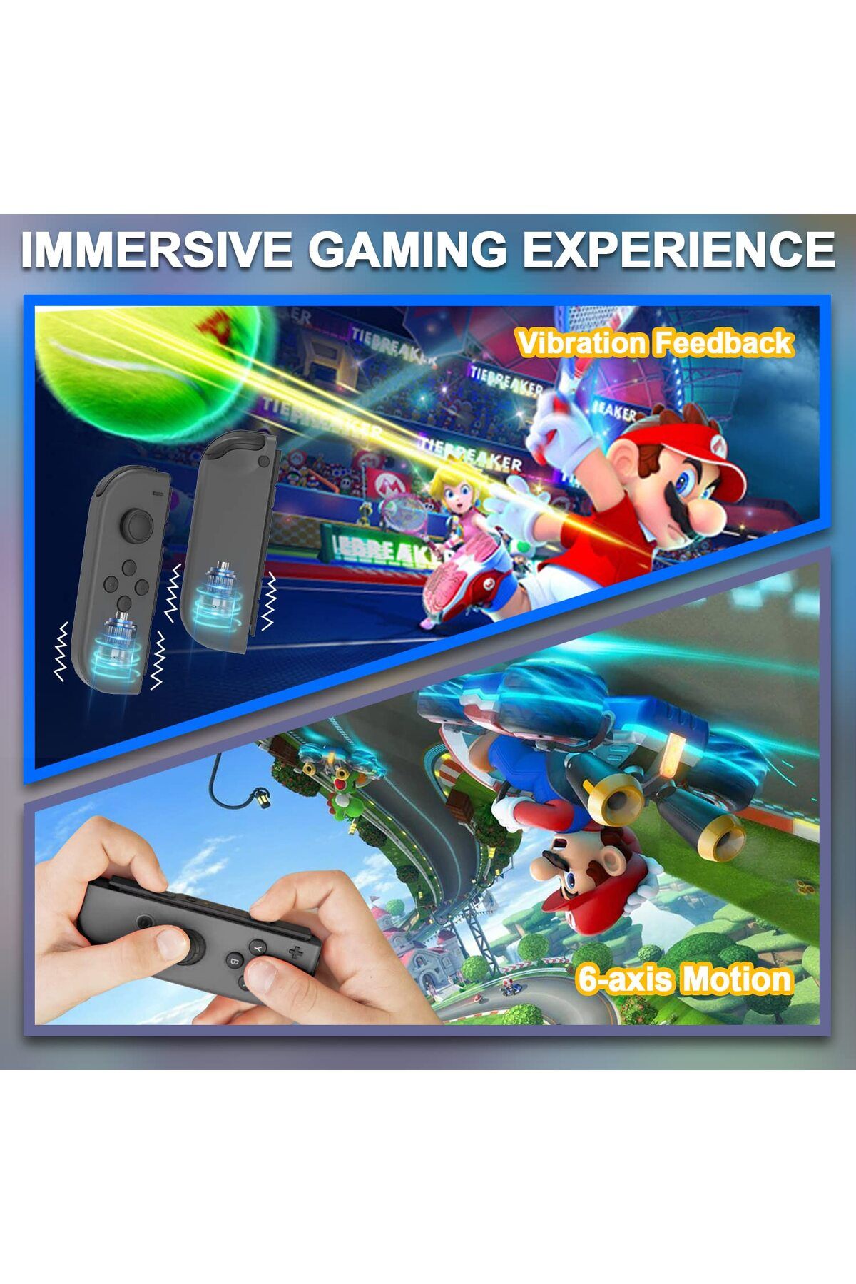 fulina-Wireless Pro Controller with No Drift Joystick,Ergonomic Grip,work with Switch/OLED/Lite 5