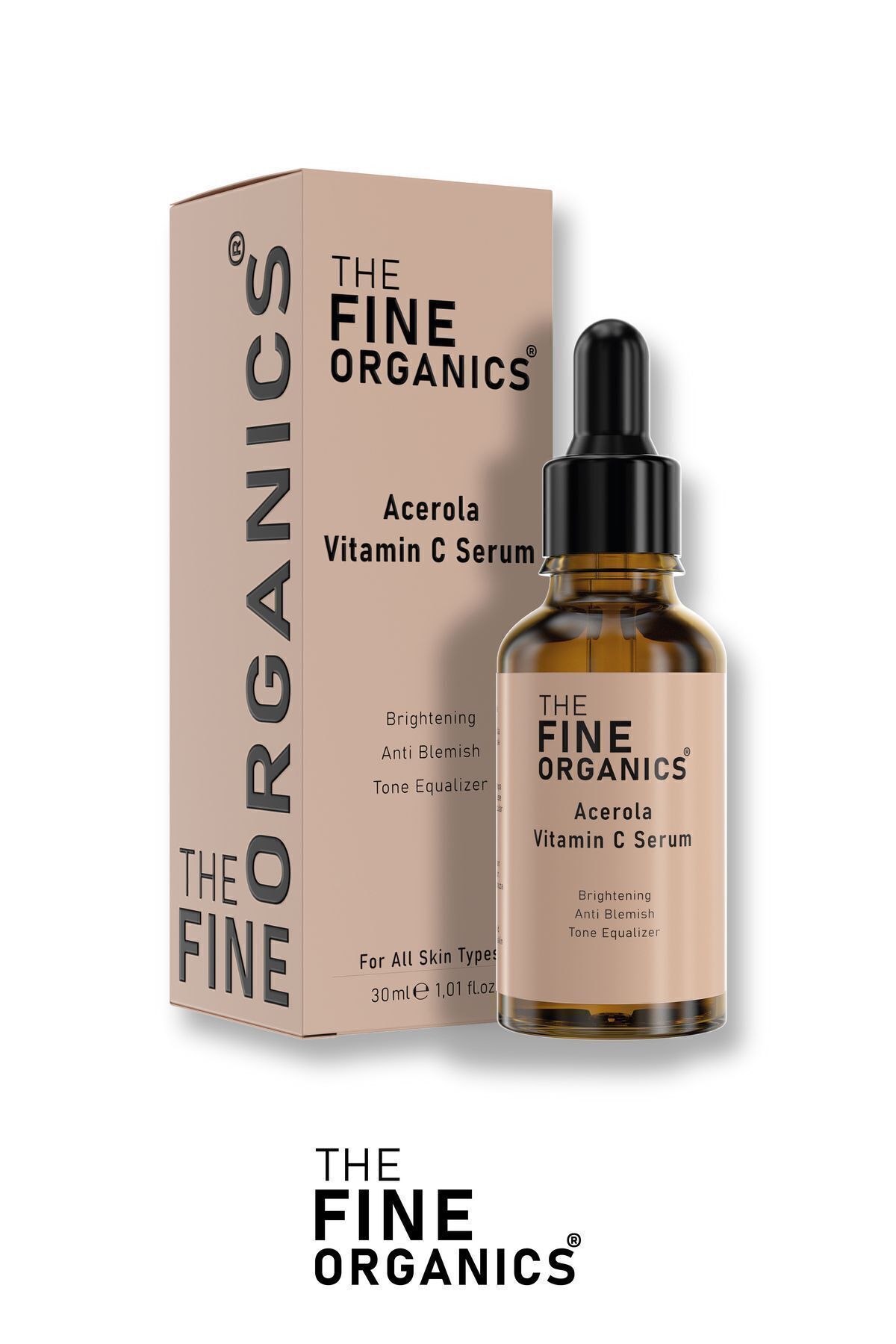 سرم پوست روشنایی عصاره گیلاس باربادوس و ویتامین C 30 میل THE FINE ORGANICS