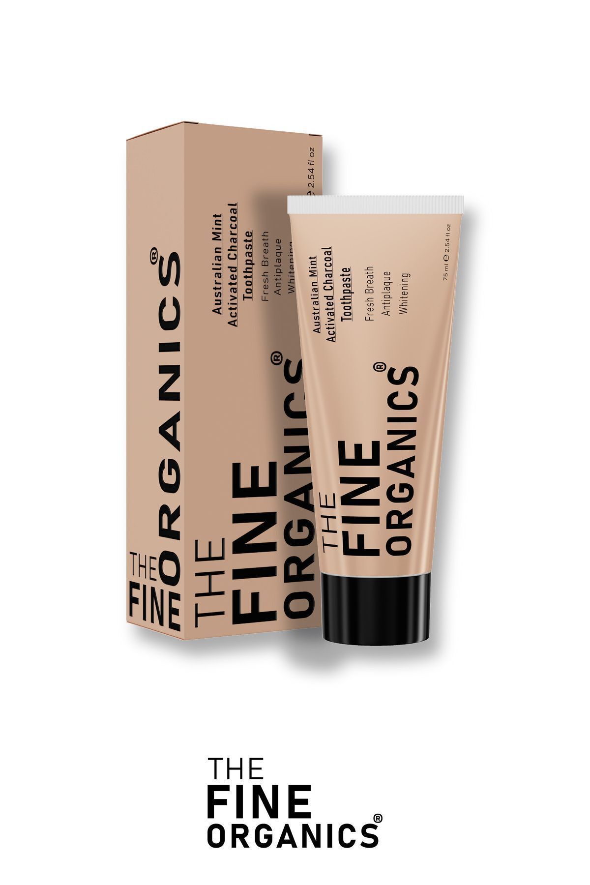 محصولات سفیدکننده دندان نعناع استرالیایی ضروری سفید کننده خمیردندان کربن 75 میل THE FINE ORGANICS