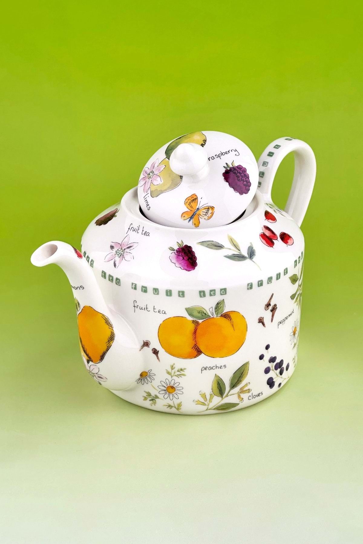 Bursa Porselen Dekor Fruit tea porselen demlik