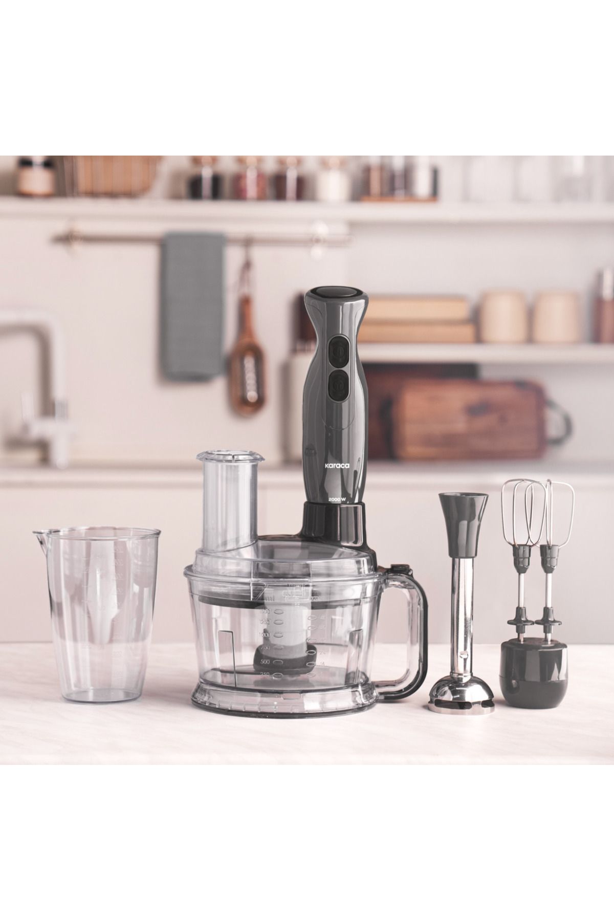 Karaca-6 in 1 Multipurpose 2000W Powerful Motor Food Processor Blender Set - Ice Crushing - Practical Solution 4