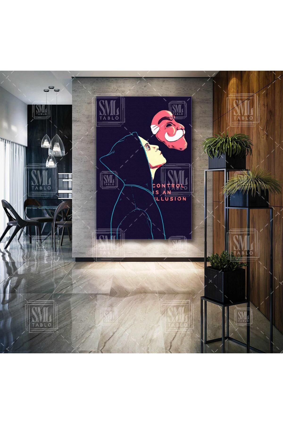 SML TABLO-Mr Robot Hacker Control είναι ένα κατακόρυφος πίνακας σε καμβά Illusion 1