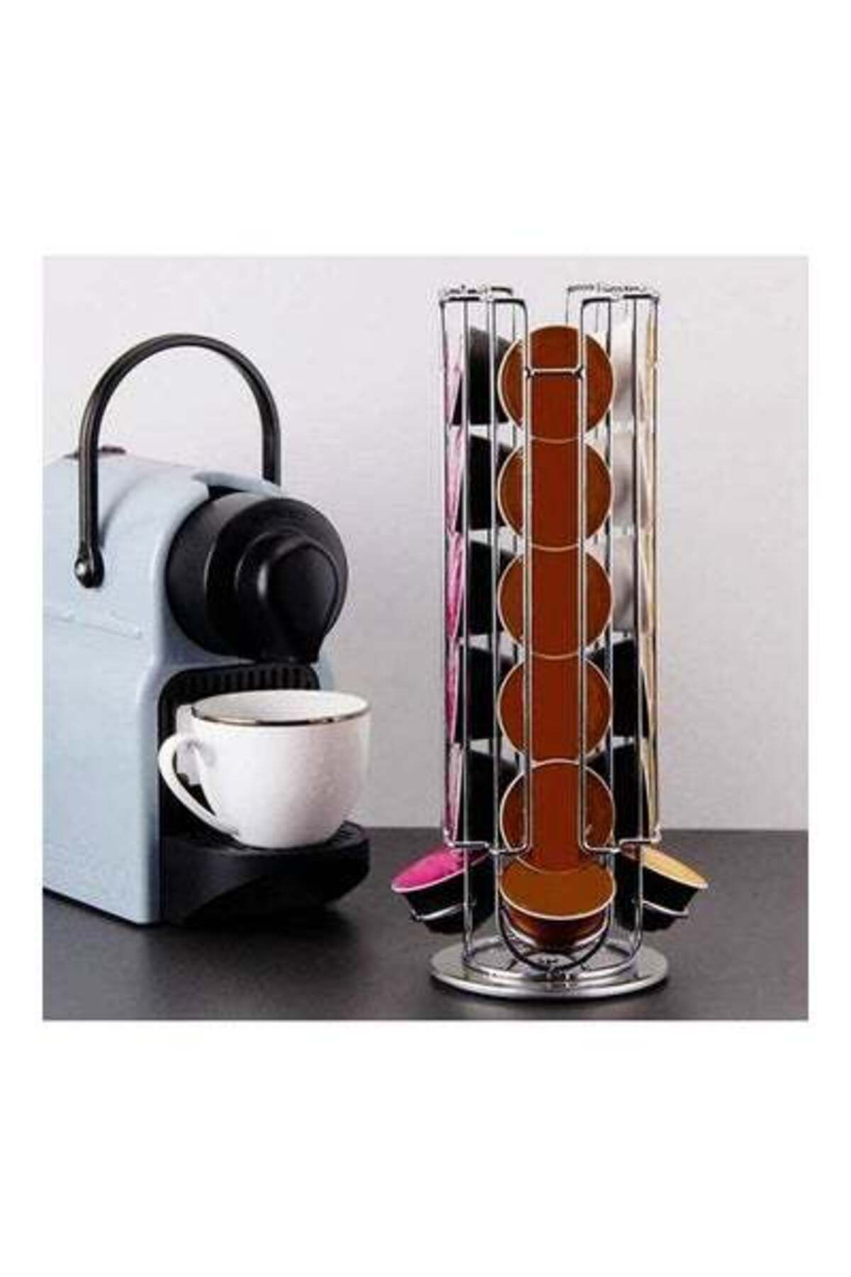 HALAMODO-25-Capsules Coffee Pod Stand Silver 4