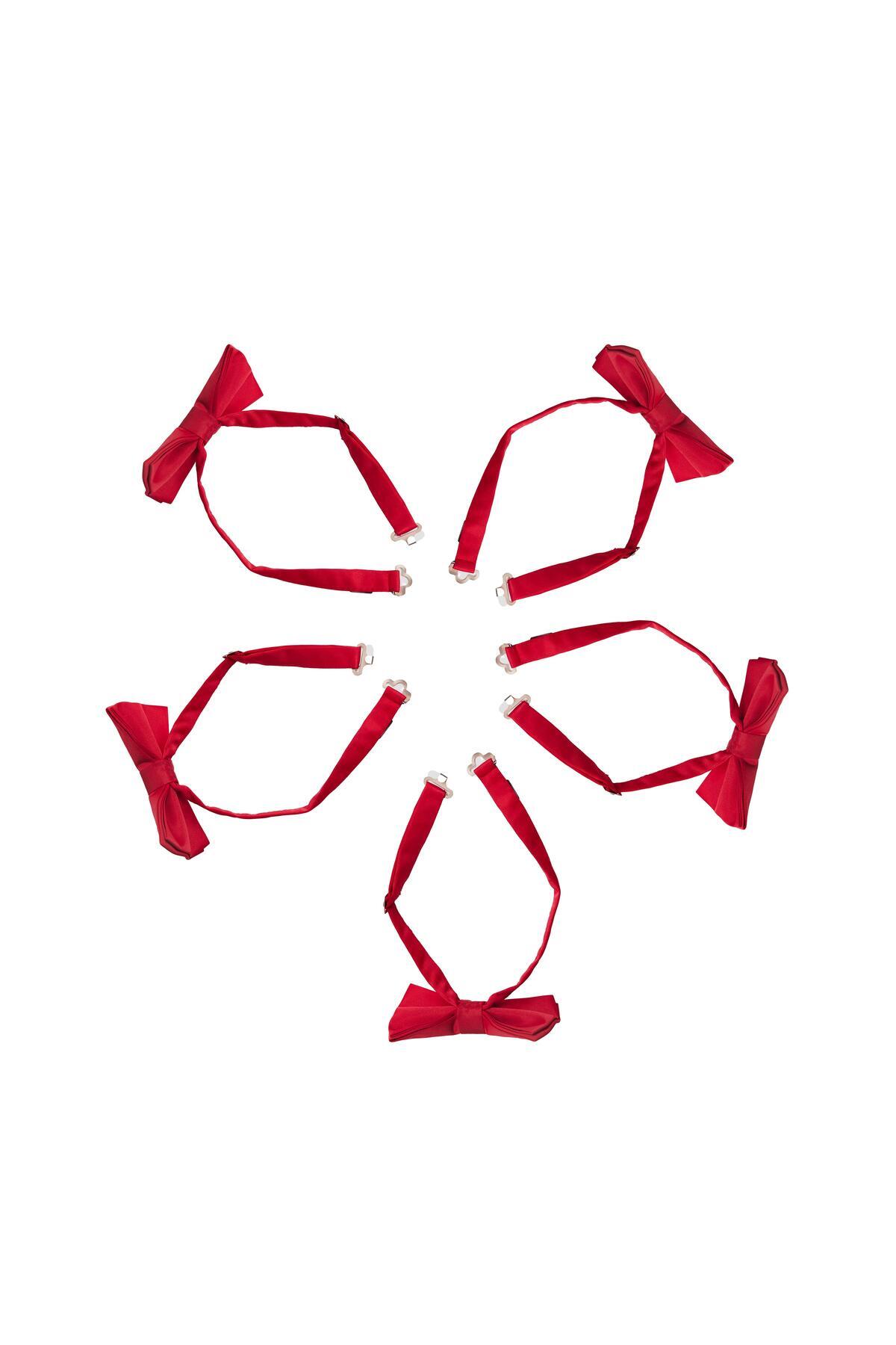 Tudors-Pack of 5 Red Men's Bow Ties 3