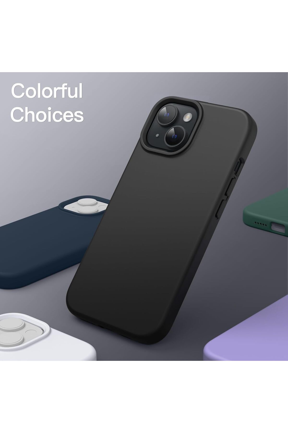Generic-Silicone Case Cover Compatible with iPhone 13 6.1 inch , Ultra Slim Fit with Full Body Protection 7