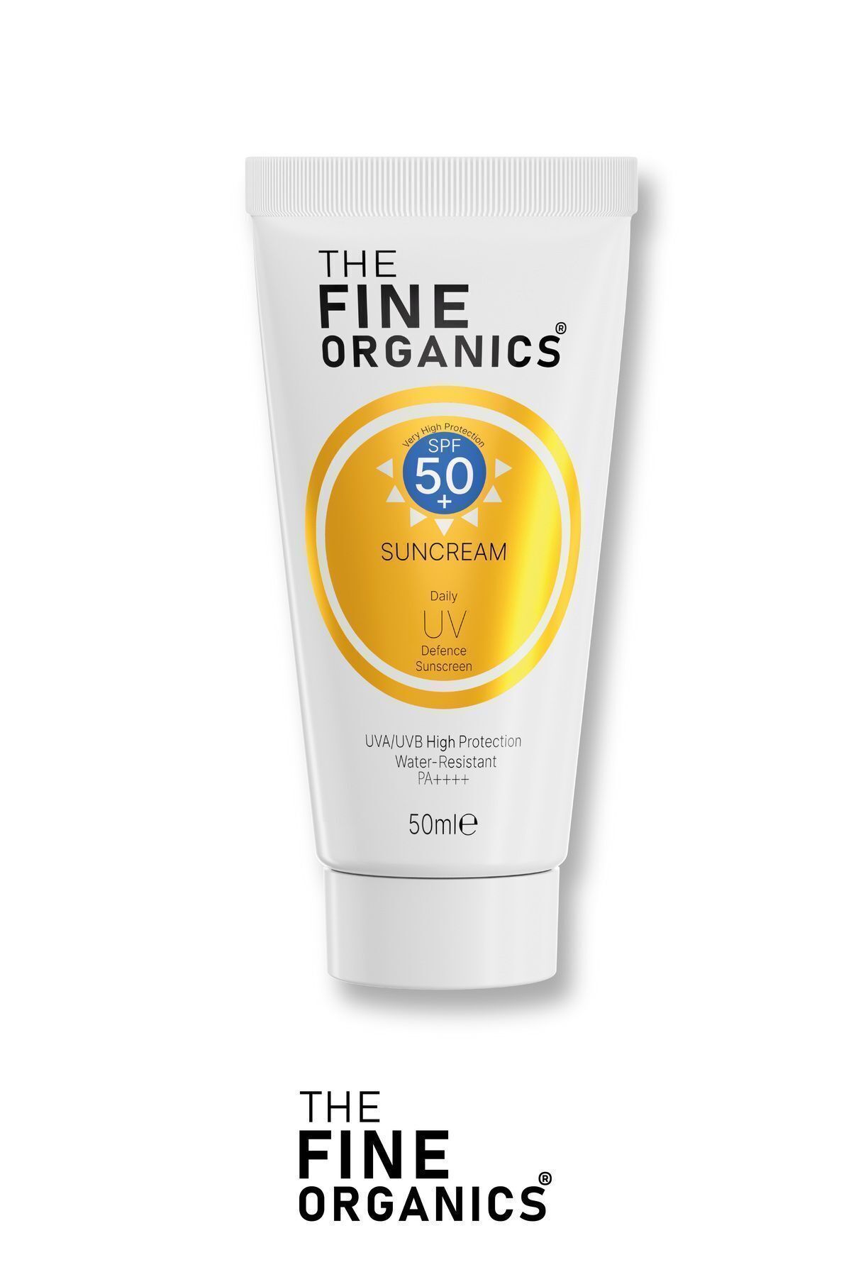 کرم ضد آفتاب صورت SPF 50+ مرطوب کننده لکه های شدید محافظت شده 50 میل THE FINE ORGANICS