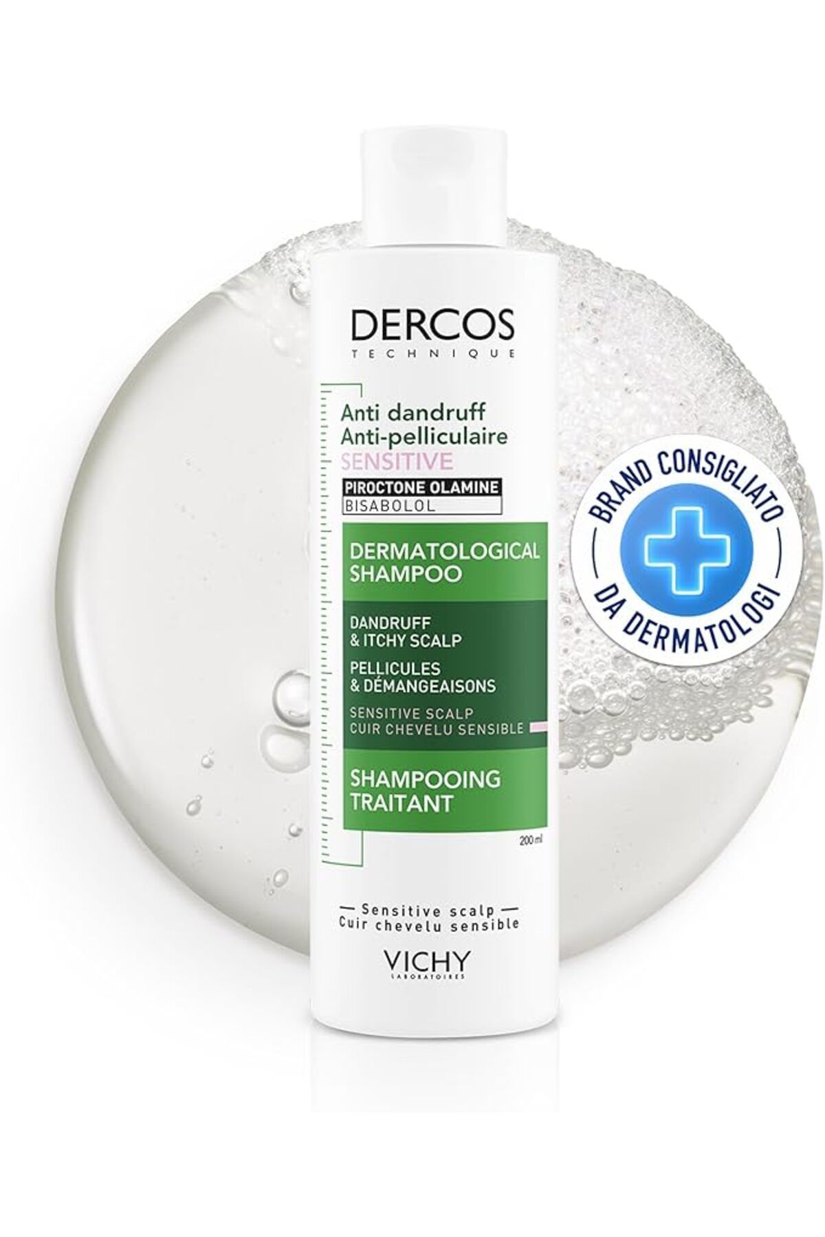 Vichy-Vichy Dercos Anti-Dandruff & Anti-Pelliculaire Sensitive Dermatological Scalp Shampoo-200ml 1