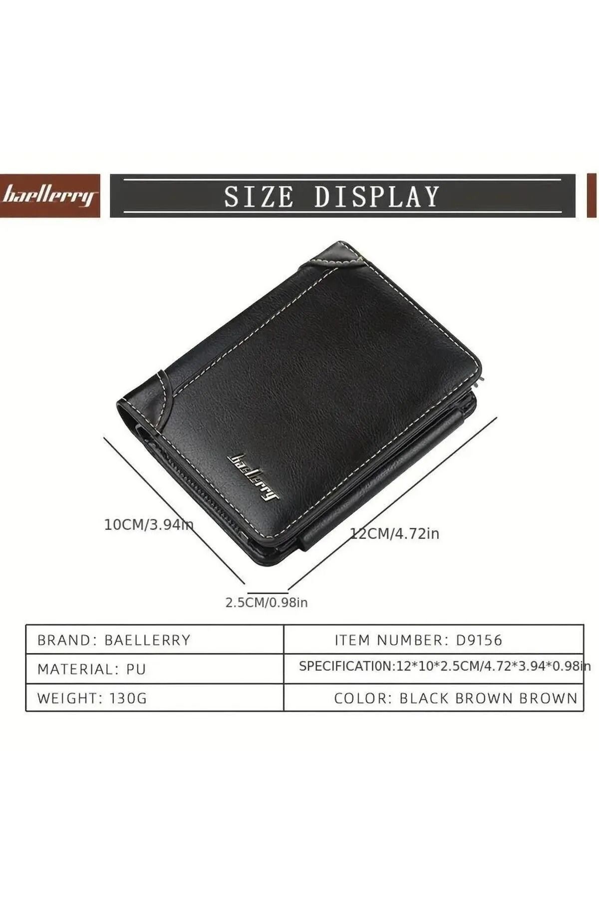 کیف پول مردانه کارت وگان چند کارتن کوتاه baellerry