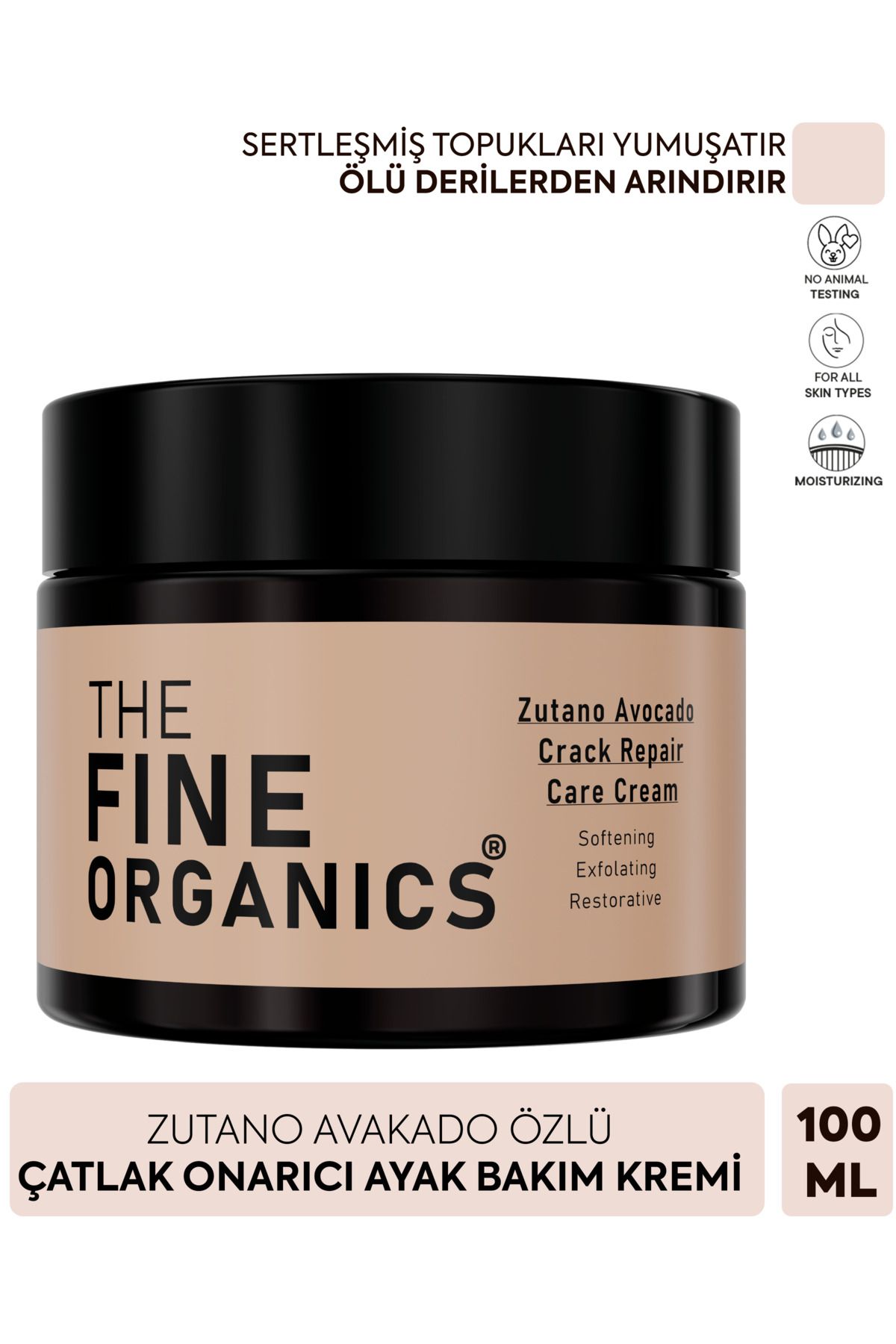 کرم پا ترک خورده و پاشنه تغذیه کننده ترمیم عصاره آووکادو زوتانا 100 میل THE FINE ORGANICS