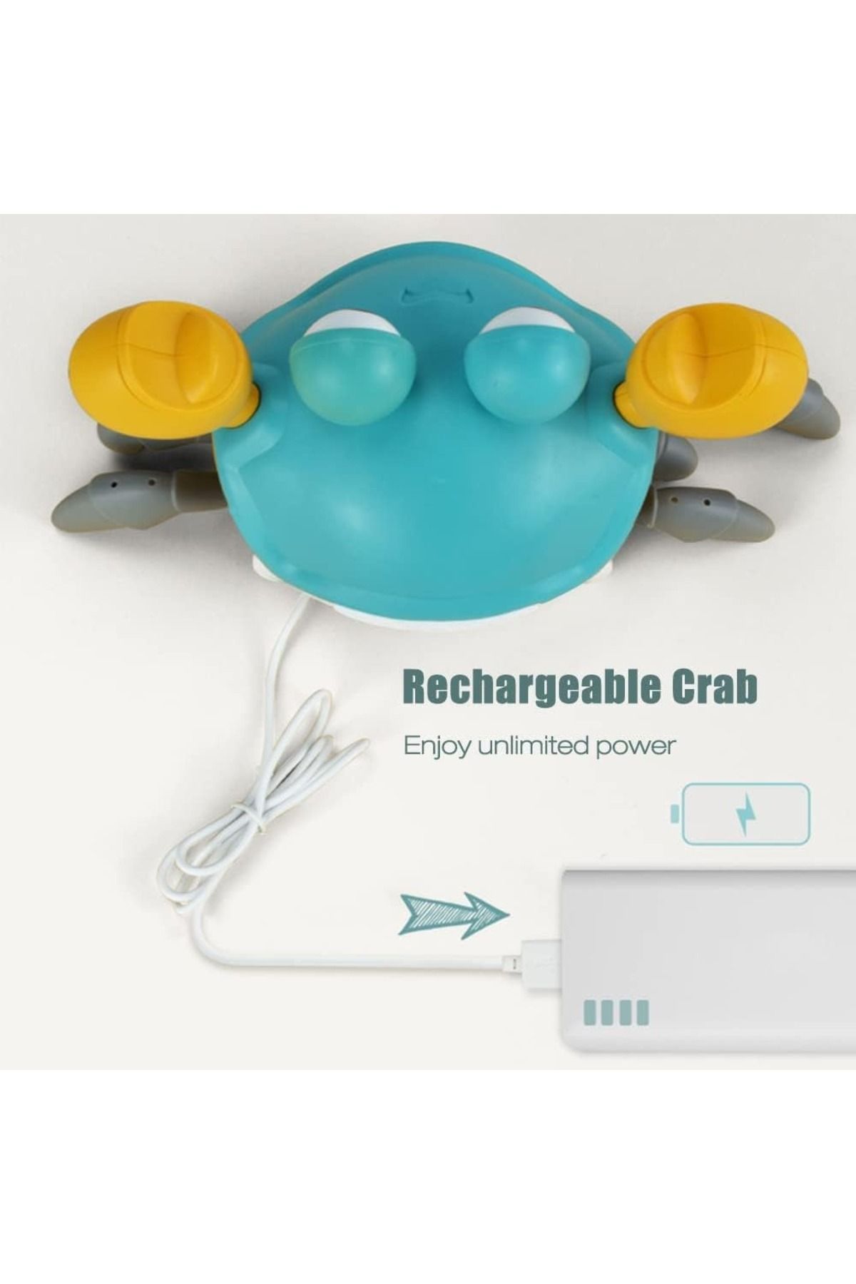 Generic-Crawling Crab Baby Toy – Interactive Running Music Toy with Lights & Obstacle Avoidance for Toddlers 3