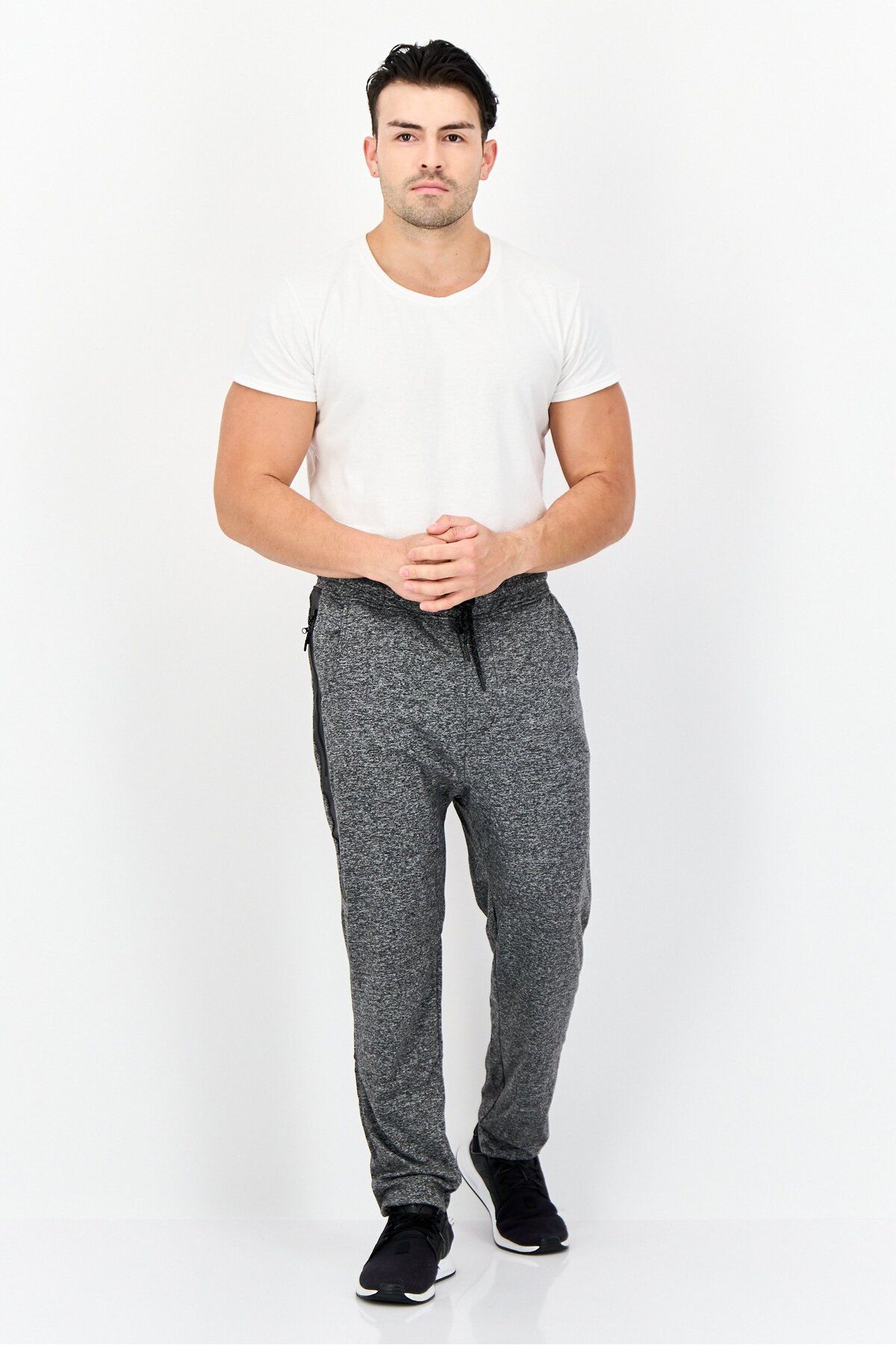 Rue 21-Men All Over Print Drawstring Jogger Pants, Grey 2