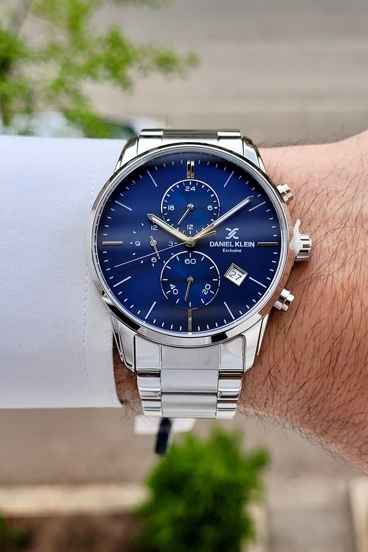 Daniel Klein Kadranı Lacivert Kordonu Metalik Renk 2 Yıl Garantili 42 Mm Erkek Kol Saati