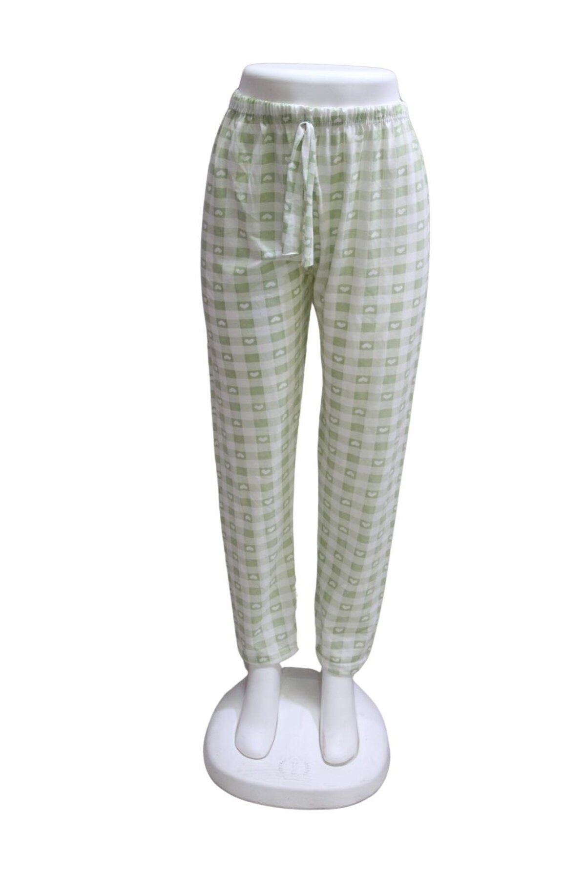 ZambakModa Süprem Kurdele Bel Detaylı Baskılı Cepsiz Kadın Pijama Altı1020