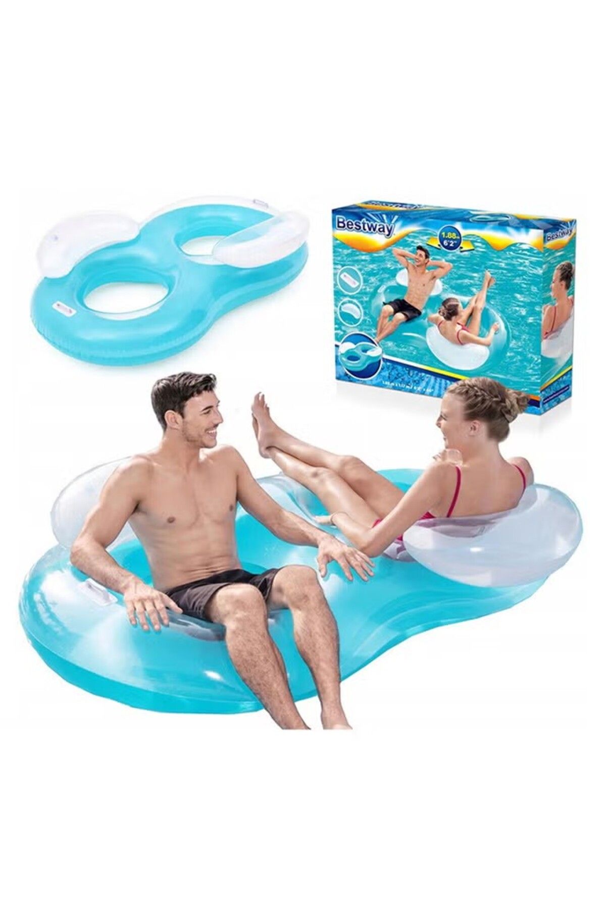 BESTWAY-Bestway Double Backrest Pool Float 188X117CM 26-43009 5