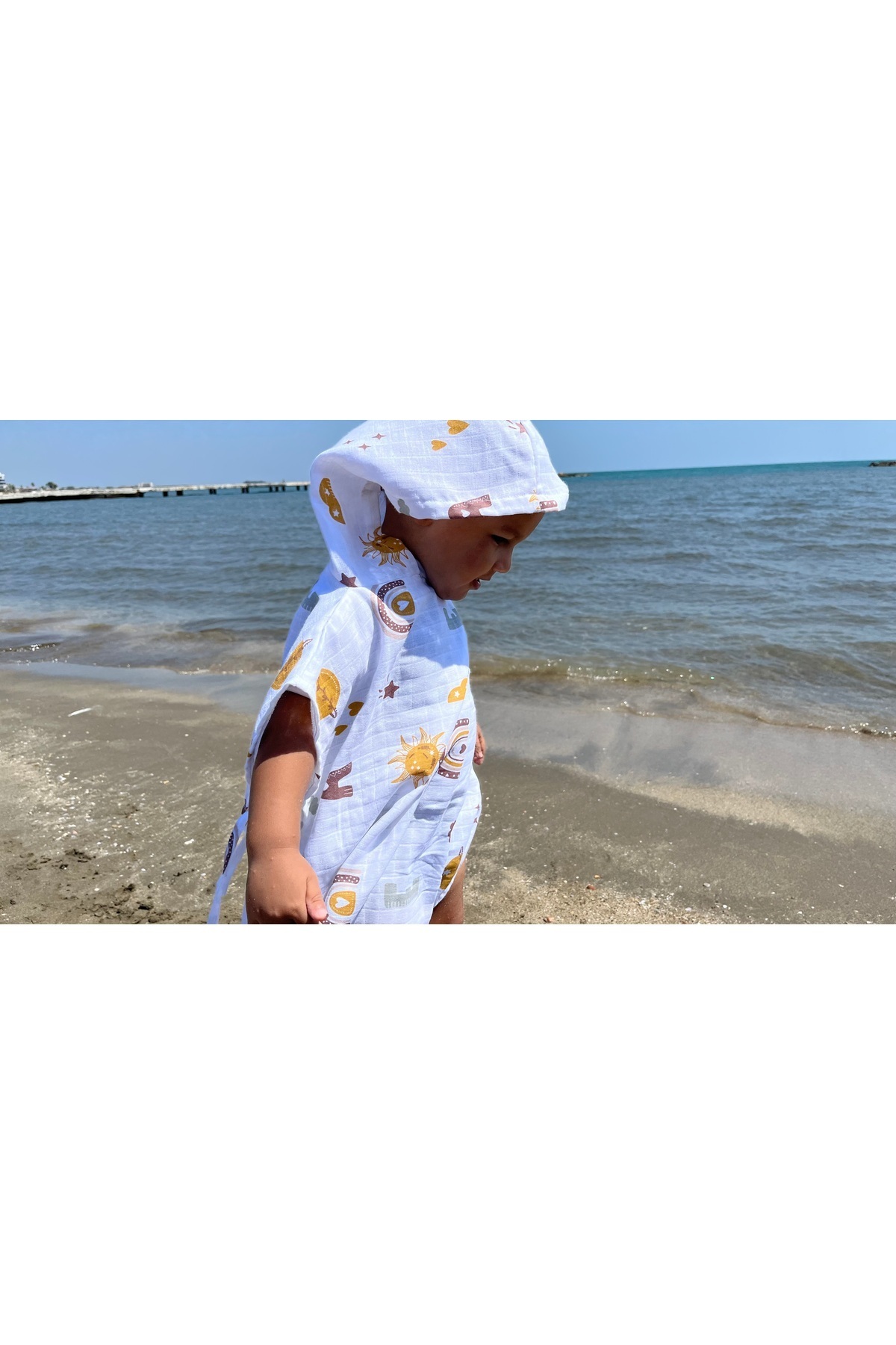 Las Vivas Kids Müslin Plaj Pançosu, %100 Pamuk Çocuk Bornozu, Bebek Deniz Havuz Havlusu, fotoğrafı 5 (önizleme)