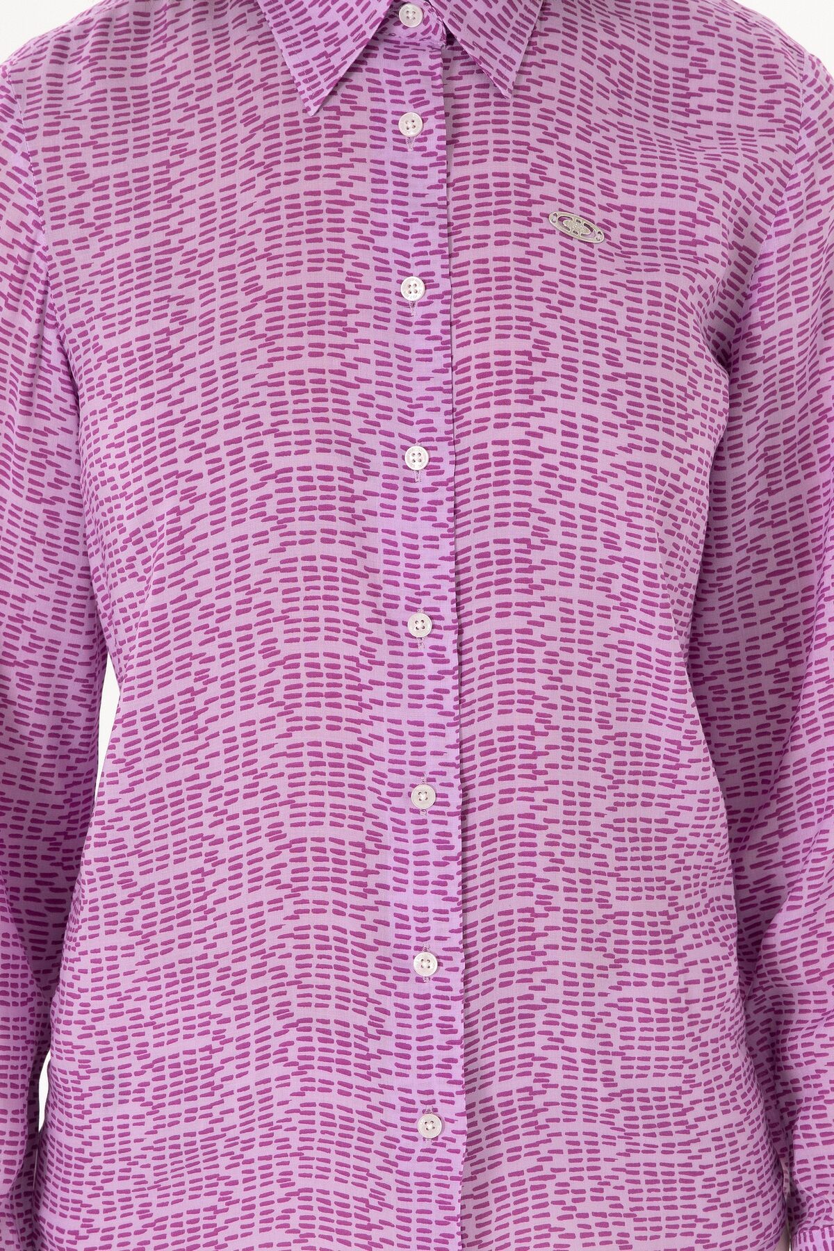 U.S. Polo Assn.  Kadın Mor Uzun Kollu Gömlek 50306433-VR038 - Görsel 6