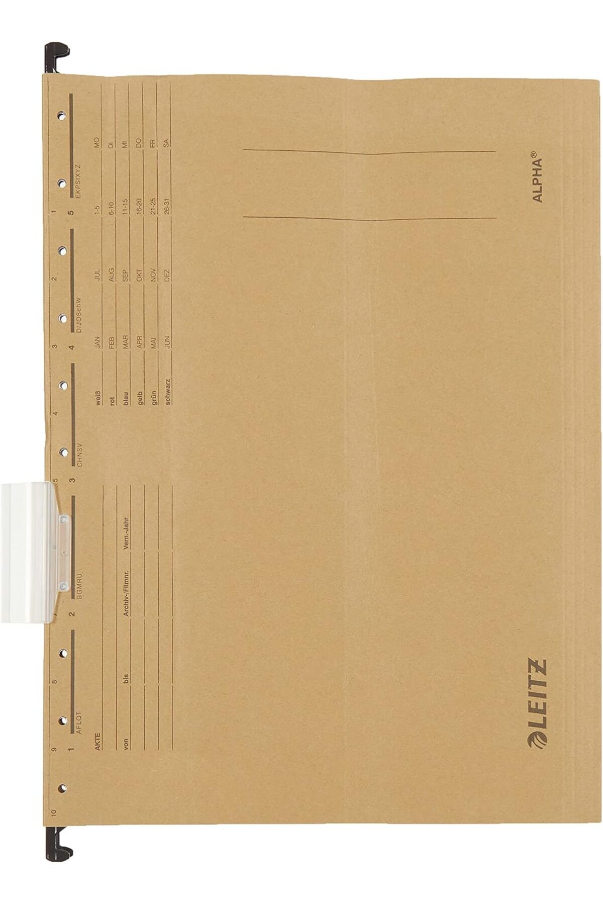 LUXE Alpha Askılı Dosya, Telsiz, A4, Kese Kağıdı Rengi, 10'lu Paket, 19153000 LXSHP 1055529
